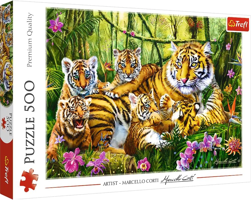 Puzzle: Family of Tigers 500 Piece