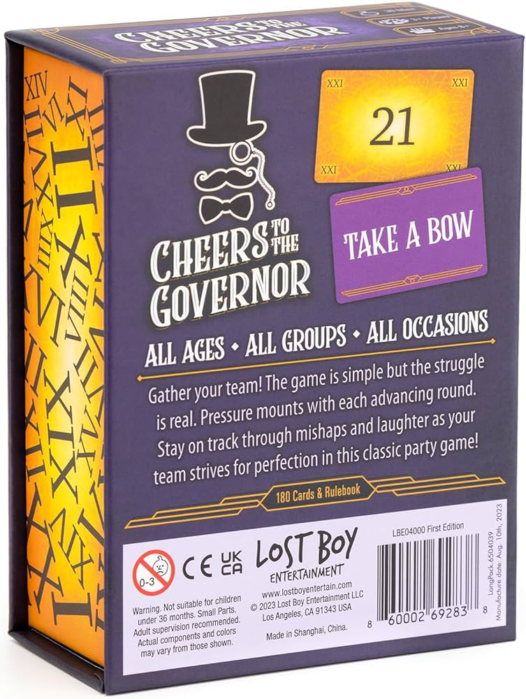 CHEERS TO THE GOVERNOR: Board Game