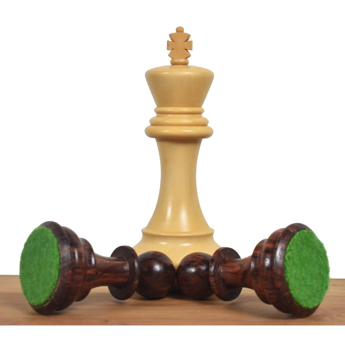 4.1" Pro Staunton Wooden Chess Set- Chess Pieces Only - Weighted Rose wood