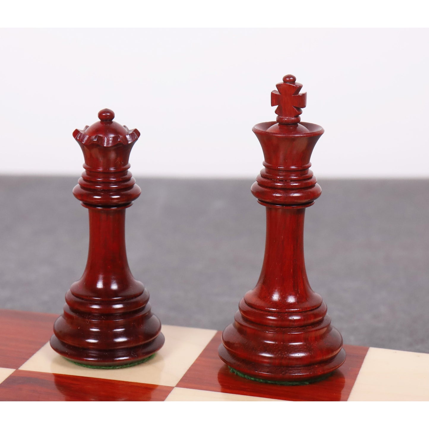 3.9" New Columbian Staunton Chess Set- Chess Pieces Only - Bud Rosewood - Double Weighted