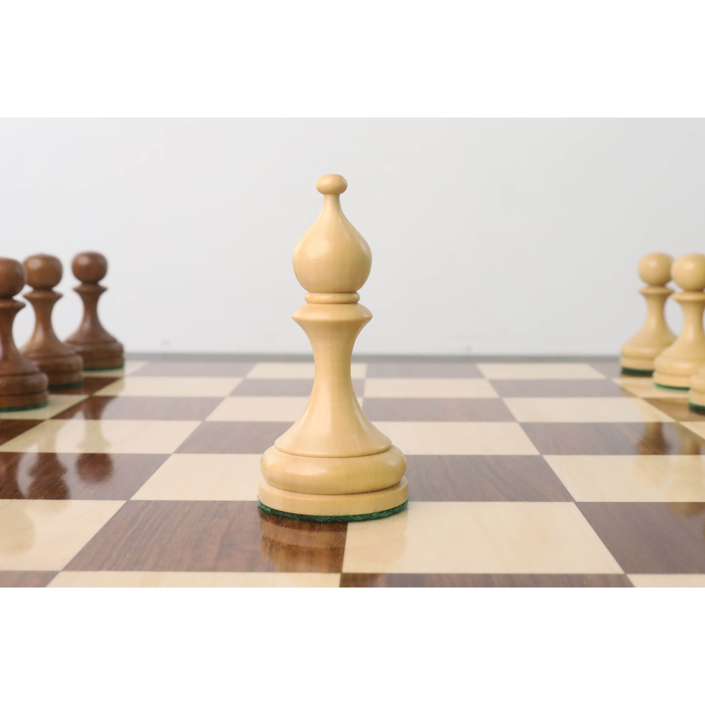 Slightly Imperfect 4.5" Soviet Russian 1960's Chess Set - Chess Pieces Only-Double Weighted Golden Rosewood