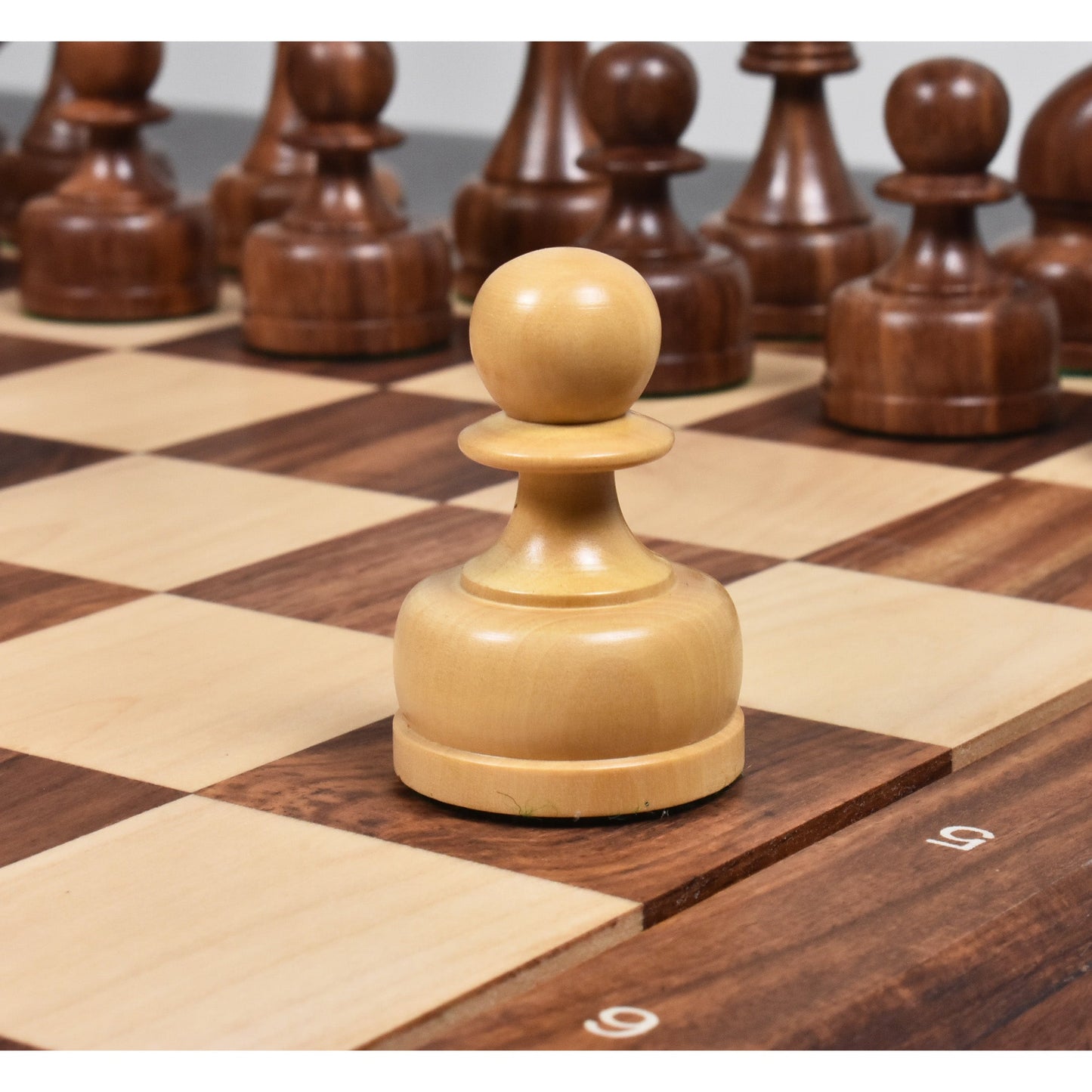 1960's Soviet Championship Tal Chess Set- Chess Pieces Only - Golden Rosewood - 4" King
