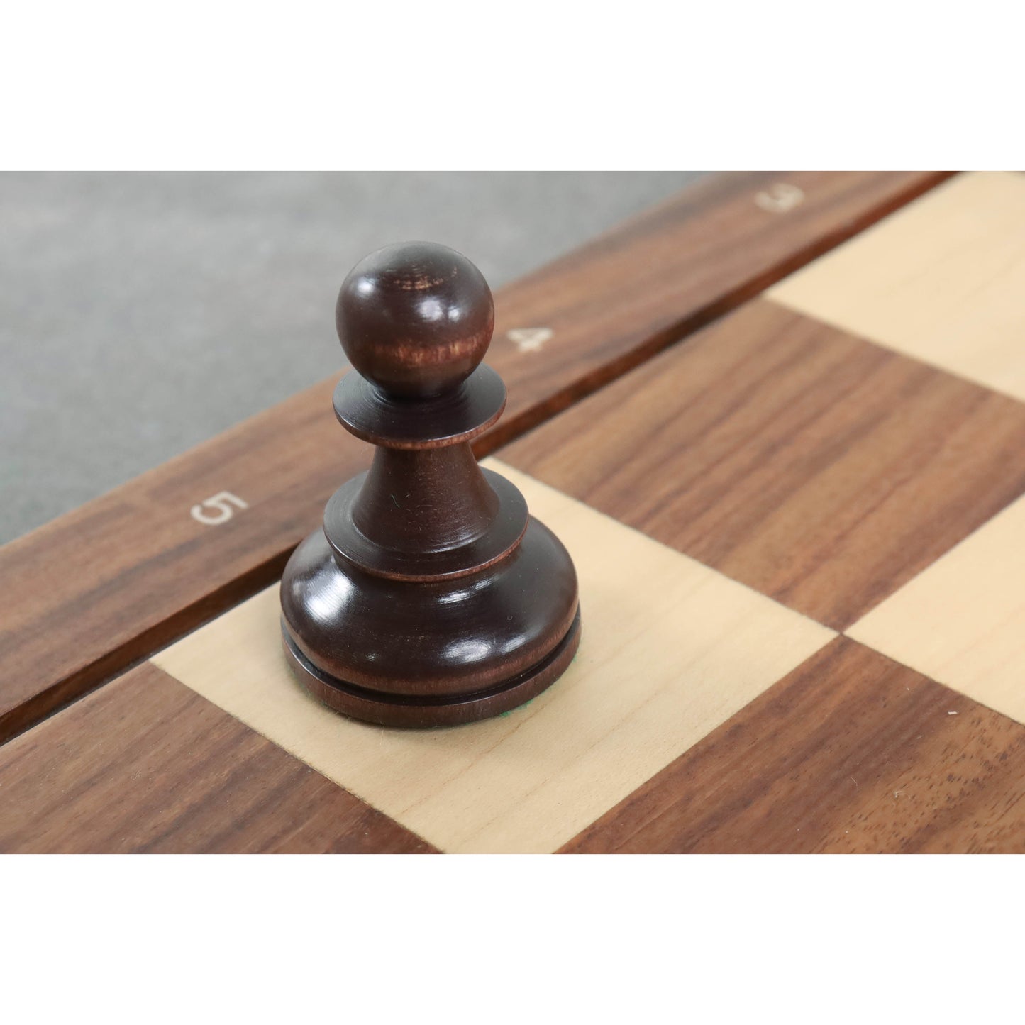 1950s' Fischer Dubrovnik Chess Set- Chess Pieces Only - Unweighted Base - Mahogany Stained Boxwood
