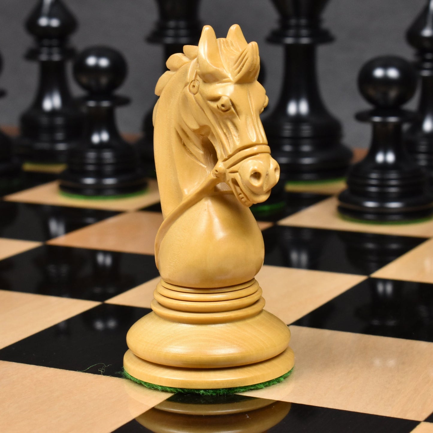 4.3" Napoleon Luxury Staunton Chess Set- Chess Pieces Only - Triple Weighted Ebony Wood