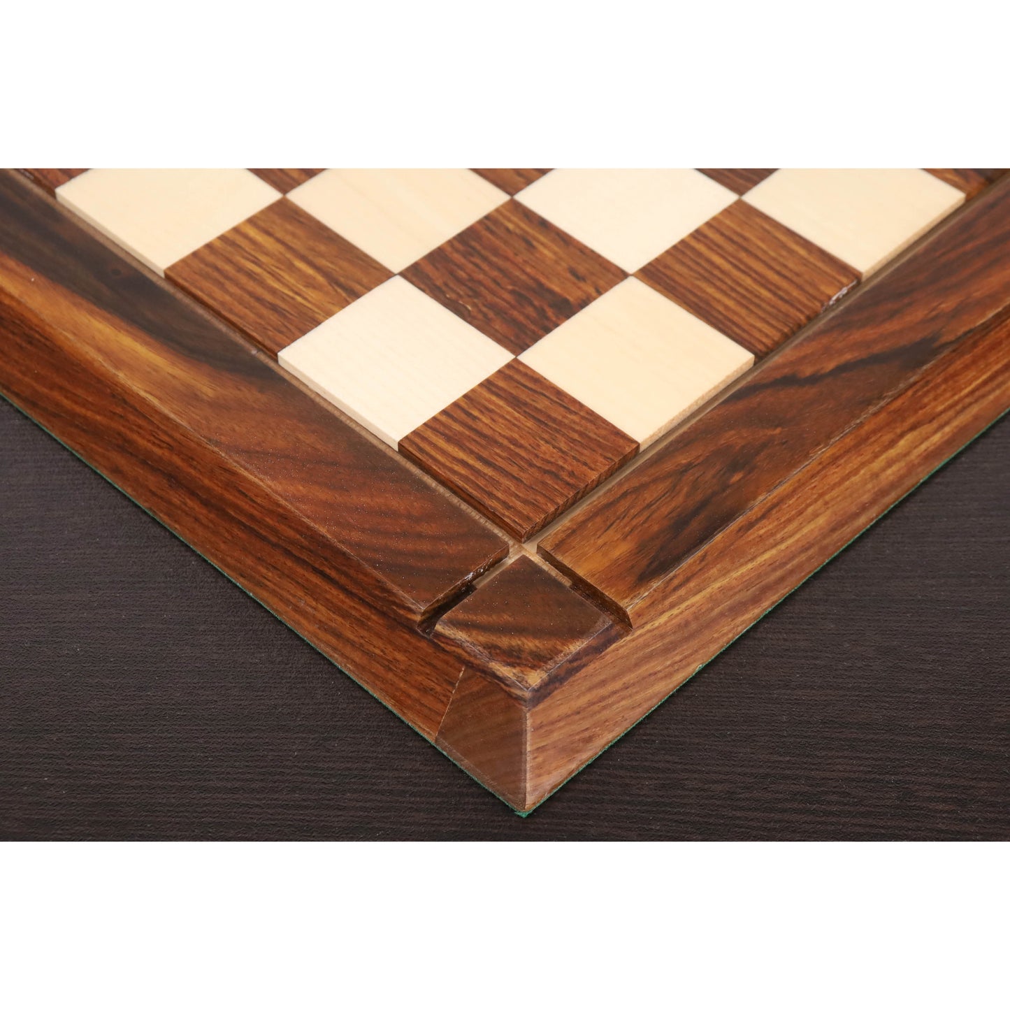 15" Drueke Style Golden Rosewood & Maple Wood Chess board - 38 mm square