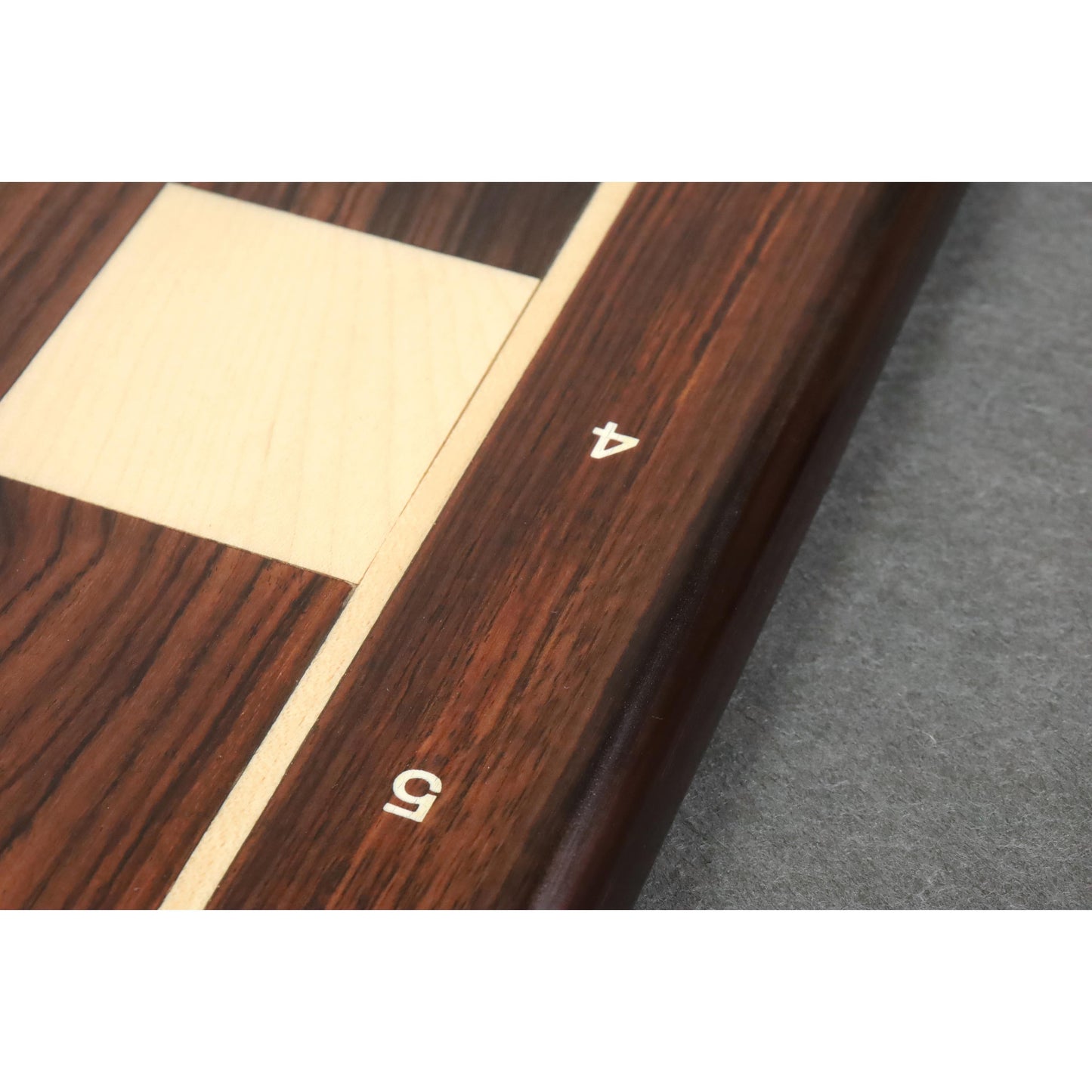 21" Flat Chessboard in Rosewood & Maple Wood - 55 mm Square- Algebraic Notations