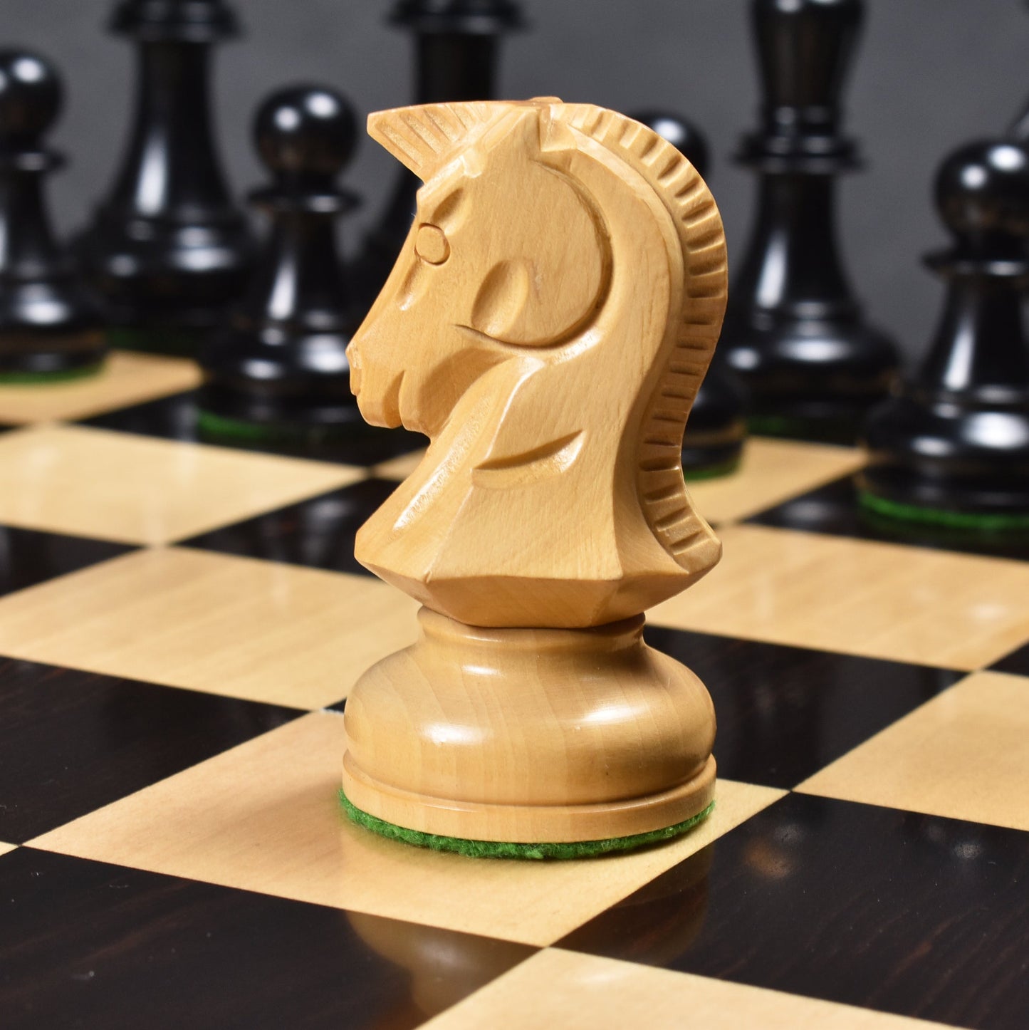 1970s' Dubrovnik Chess Set- Chess Pieces Only- Triple Weighted Ebony Wood - 3.8" King