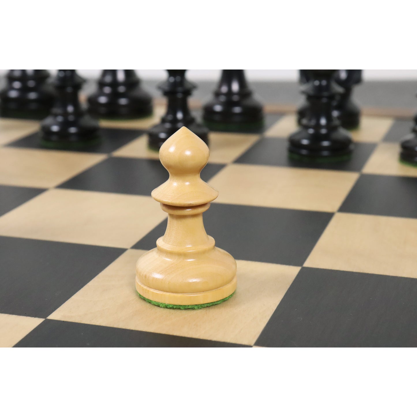 3.8" Reproduced W. T. Pinney Staunton Chess Set- Chess Pieces Only - Weighted Boxwood