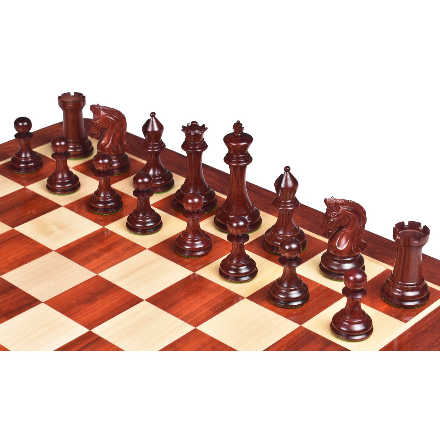 Repro 2016 Sinquefield Staunton Chess Set- Chess Pieces Only-Bud Rosewood-Triple Weight