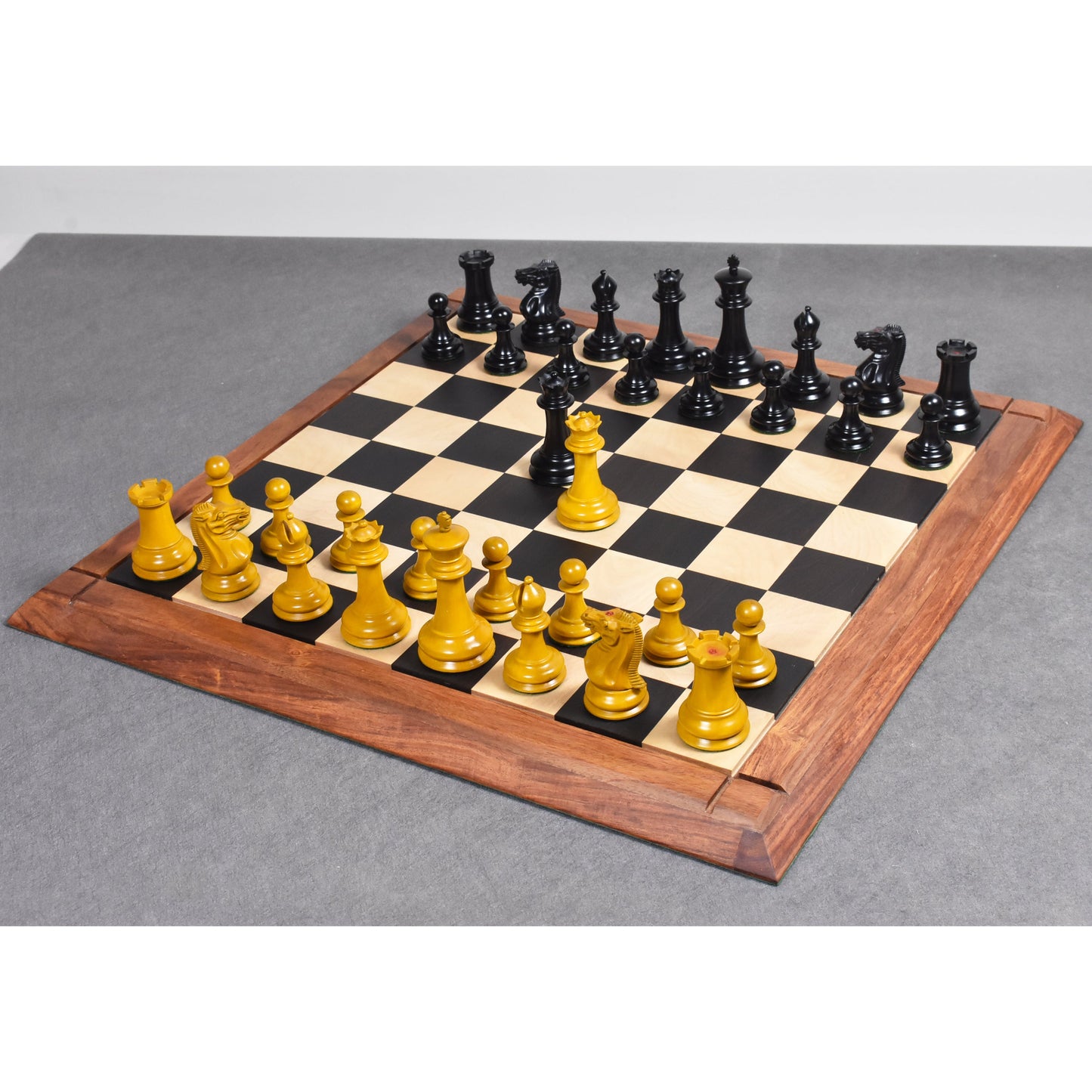 1849 Jacques Cook Staunton Collectors Chess Set- Chess Pieces Only - Ebony Wood - 3.75"