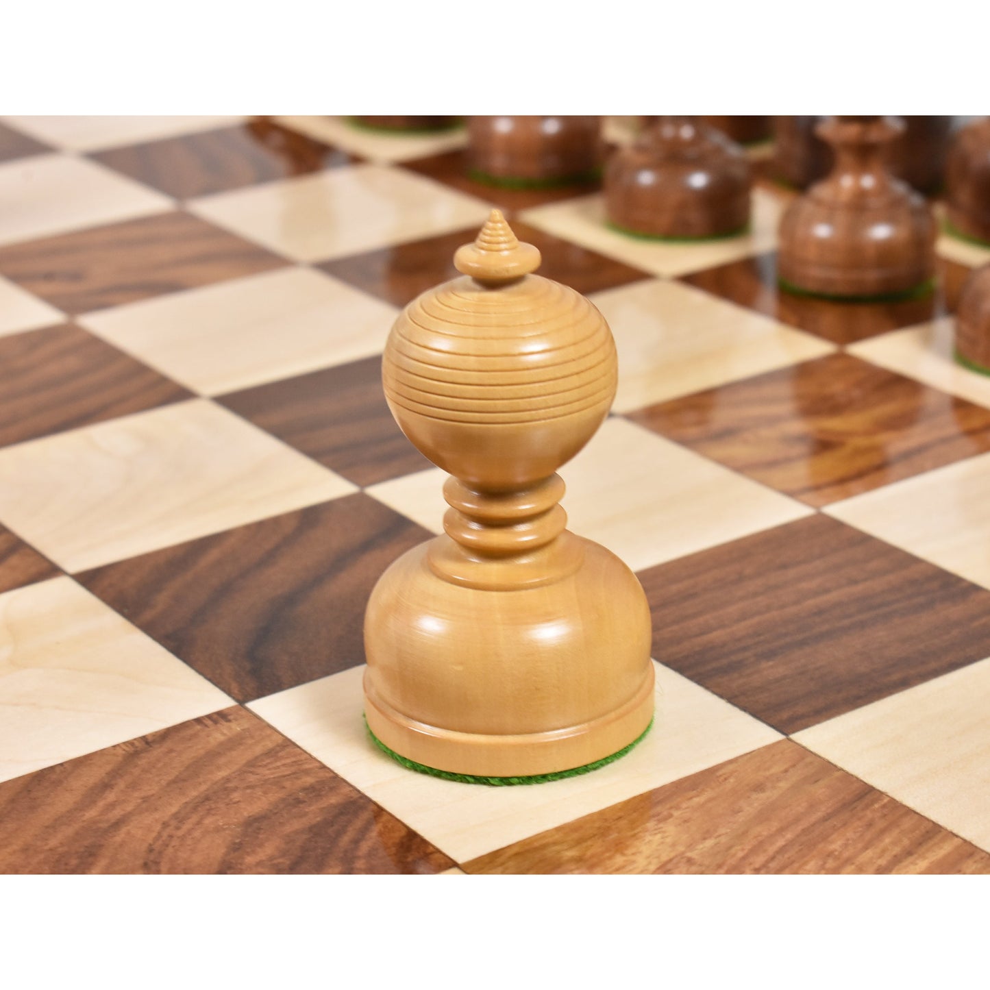 Slightly Imperfect 3.1" Library Series Staunton Chess Set - Chess Pieces Only - Weighted Boxwood & Acacia