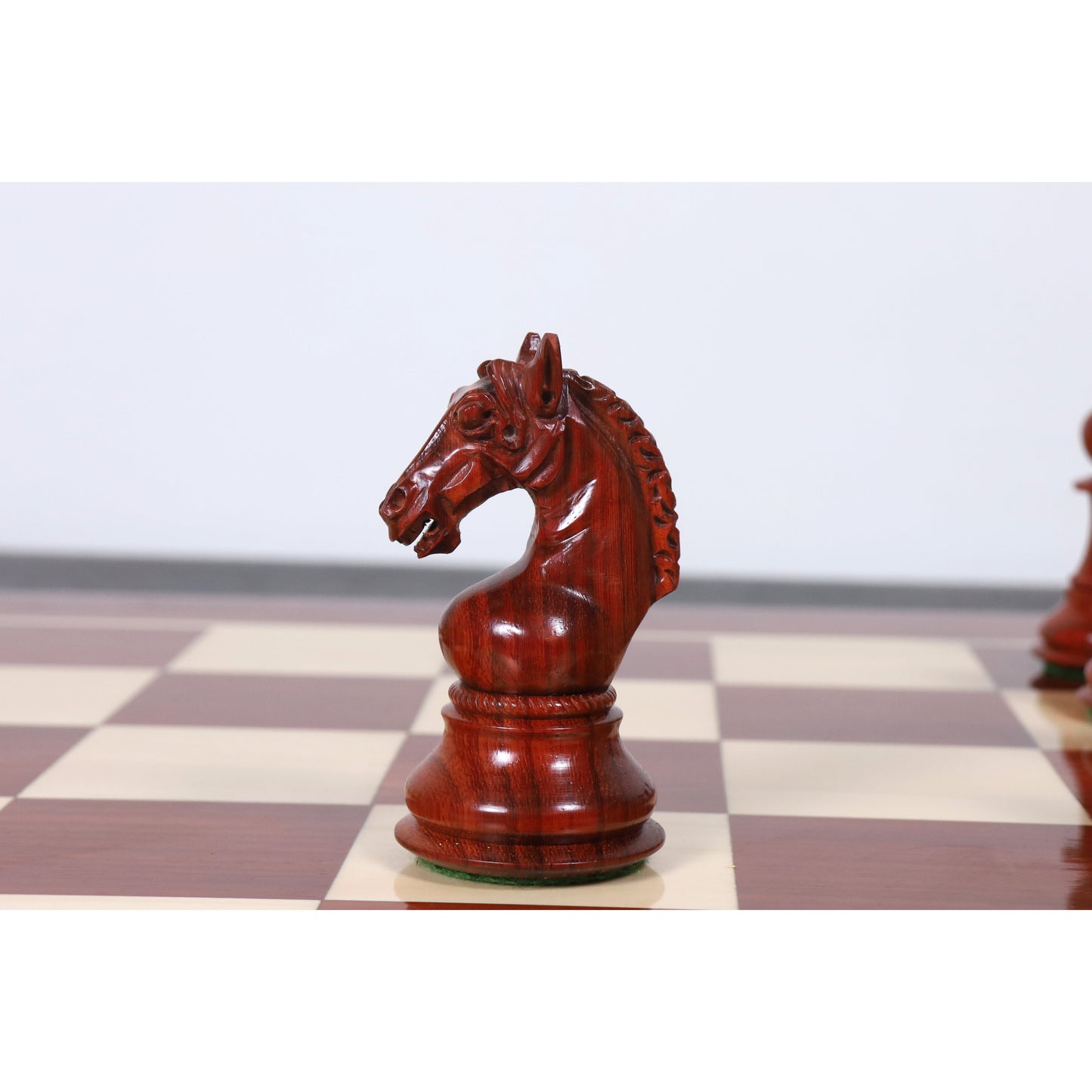 Combo of 4.5" Sheffield Staunton Luxury Chess Set - Pieces in Bud Rosewood with Chessboard and Storage Box