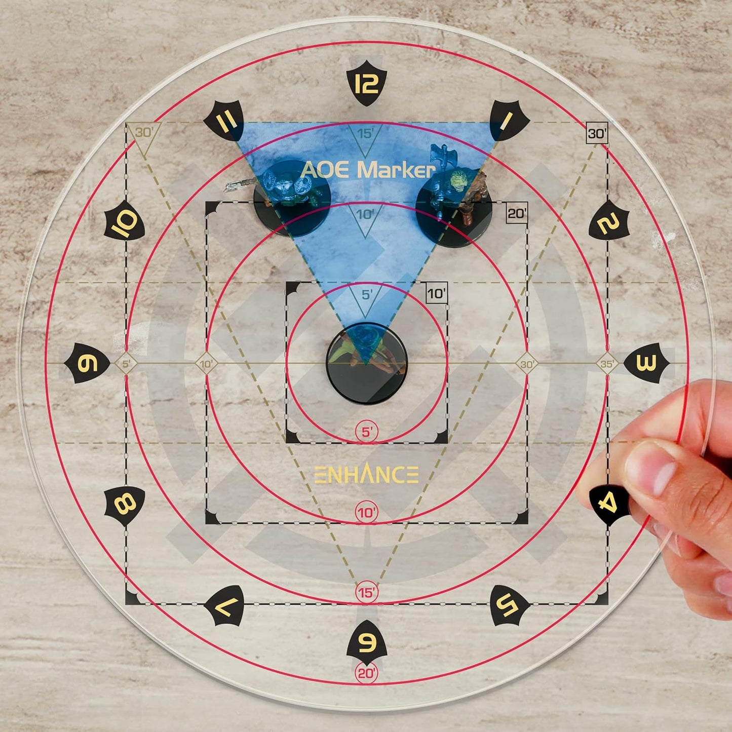 Enhance: Tabletop RPG Area of Effect Damage Marker