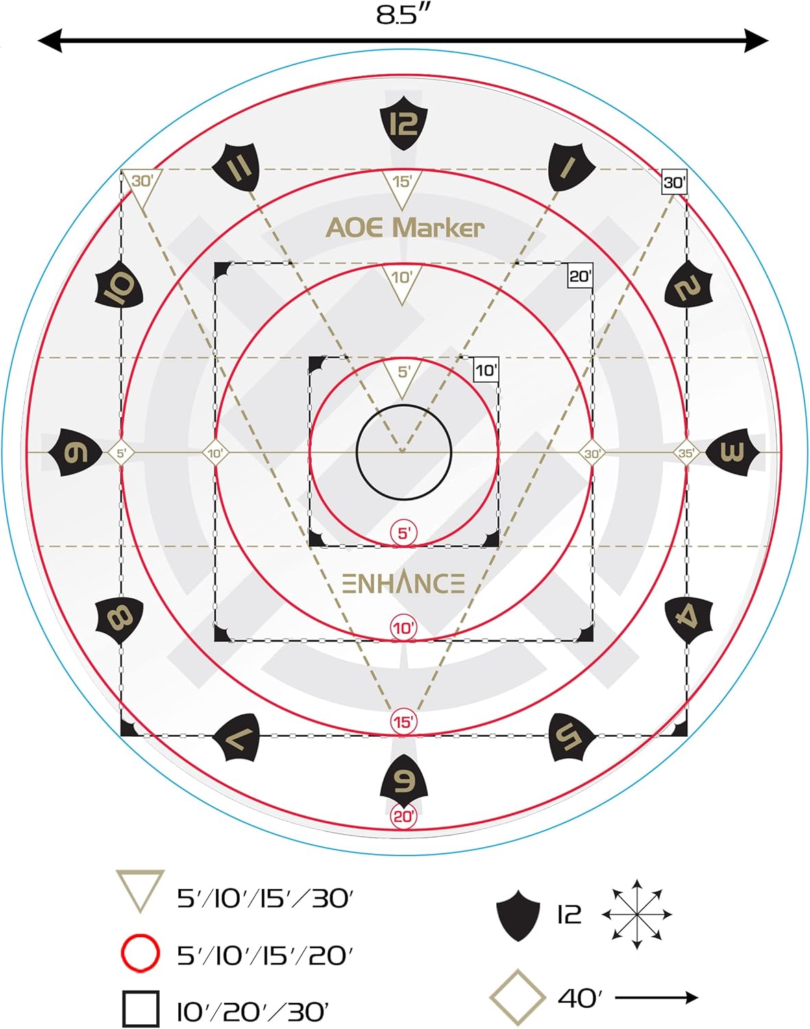 Enhance: Tabletop RPG Area of Effect Damage Marker