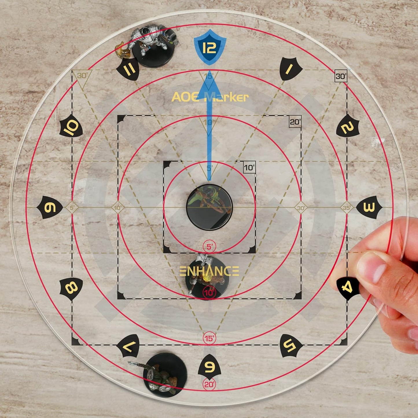 Enhance: Tabletop RPG Area of Effect Damage Marker