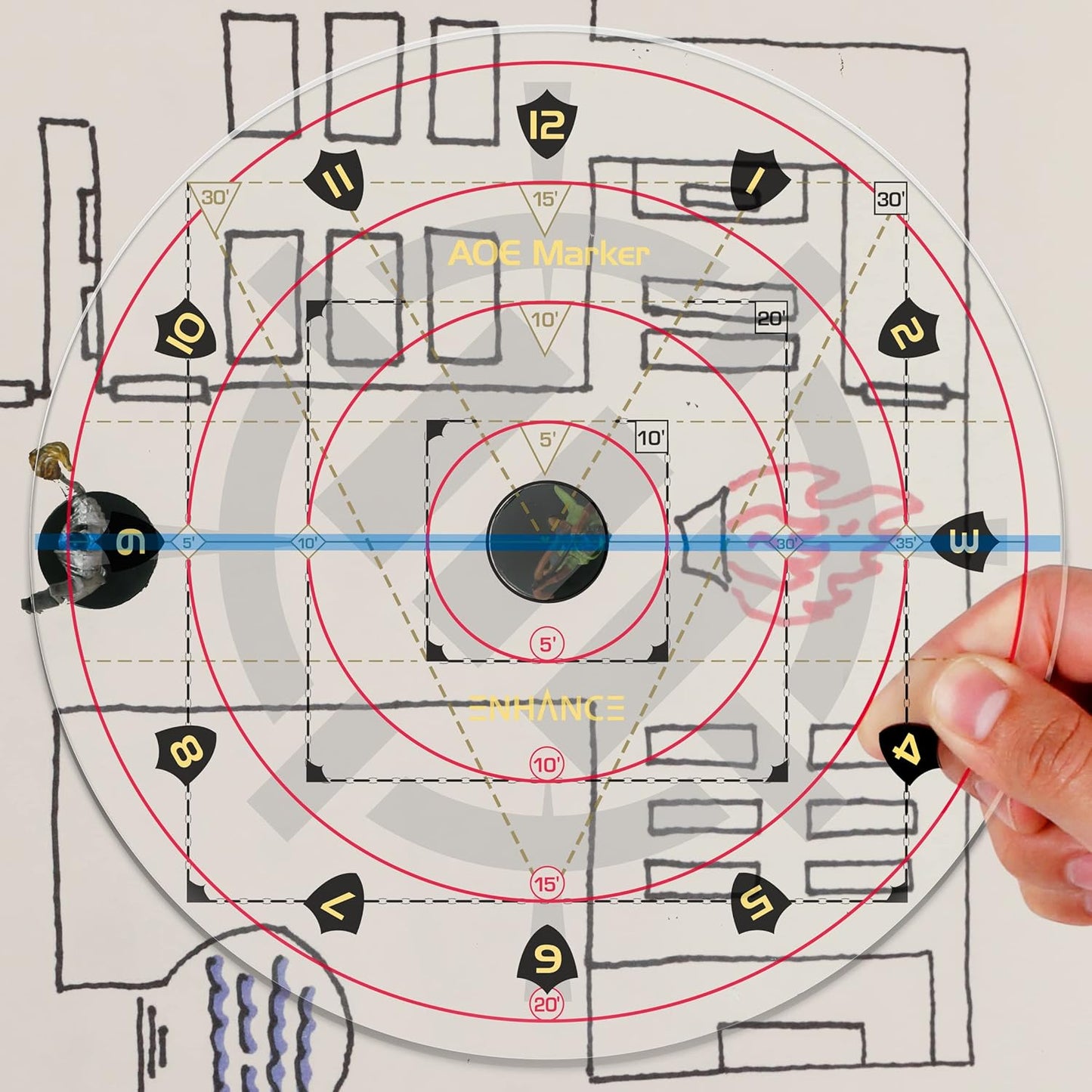 Enhance: Tabletop RPG Area of Effect Damage Marker