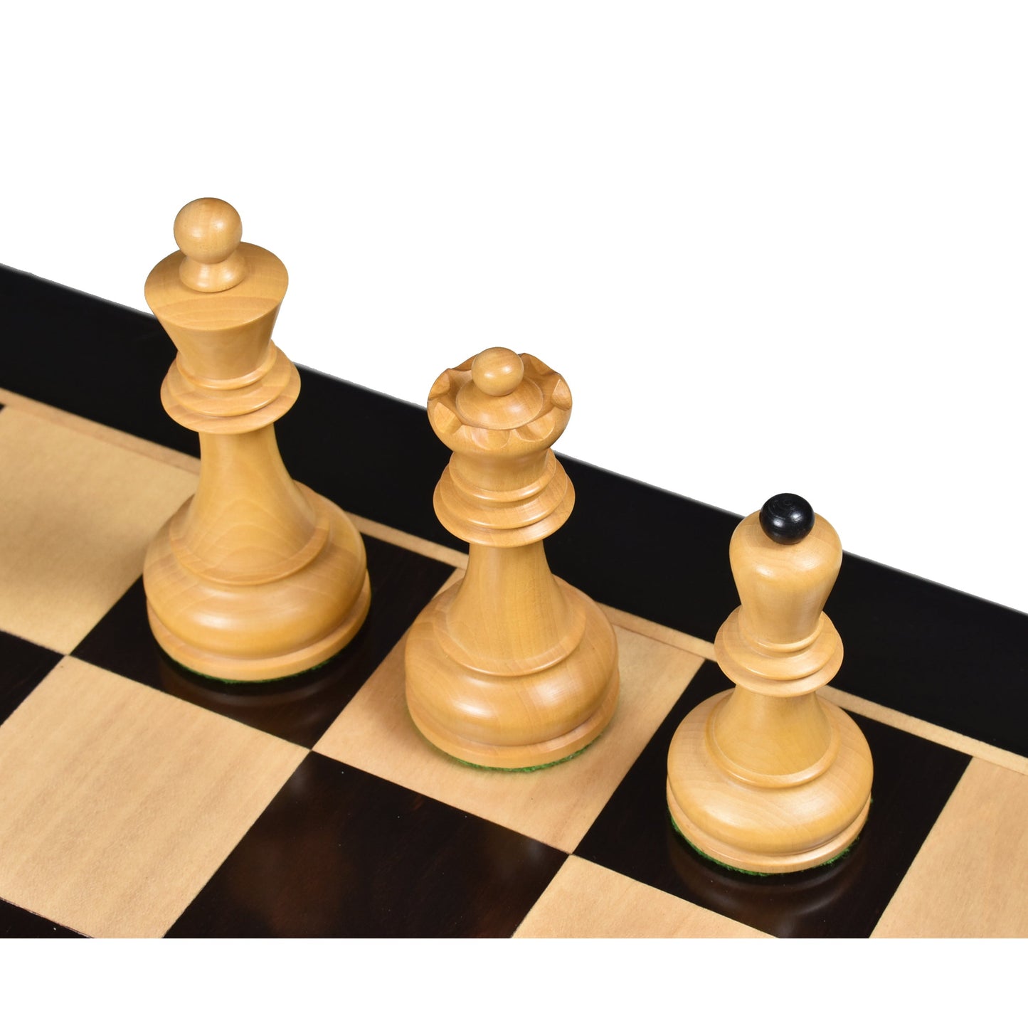 1970s' Dubrovnik Chess Set- Chess Pieces Only- Triple Weighted Ebony Wood - 3.8" King