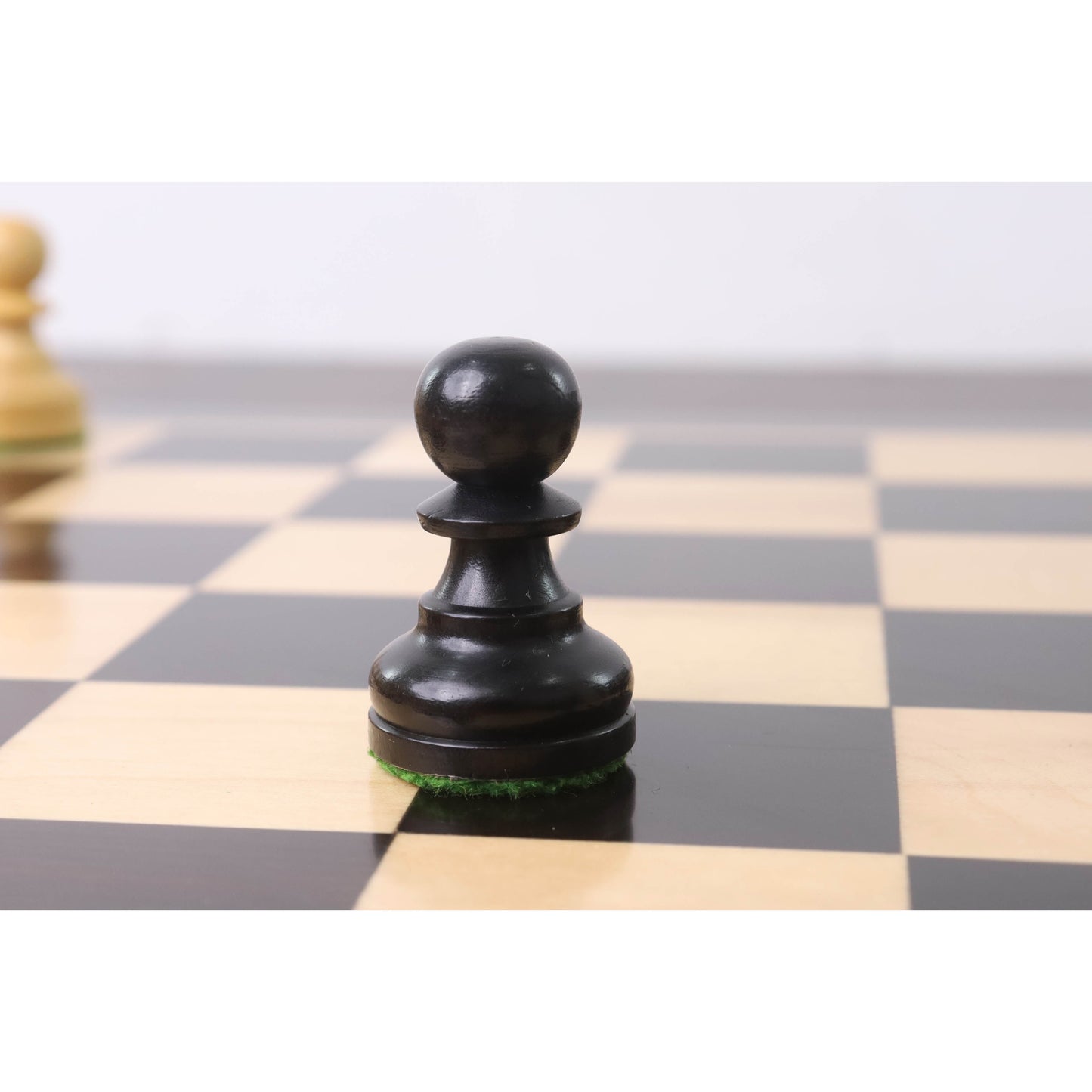 Combo of 3.3" Tournament Staunton Chess Set - Pieces in Ebonised Boxwood with Board and Box