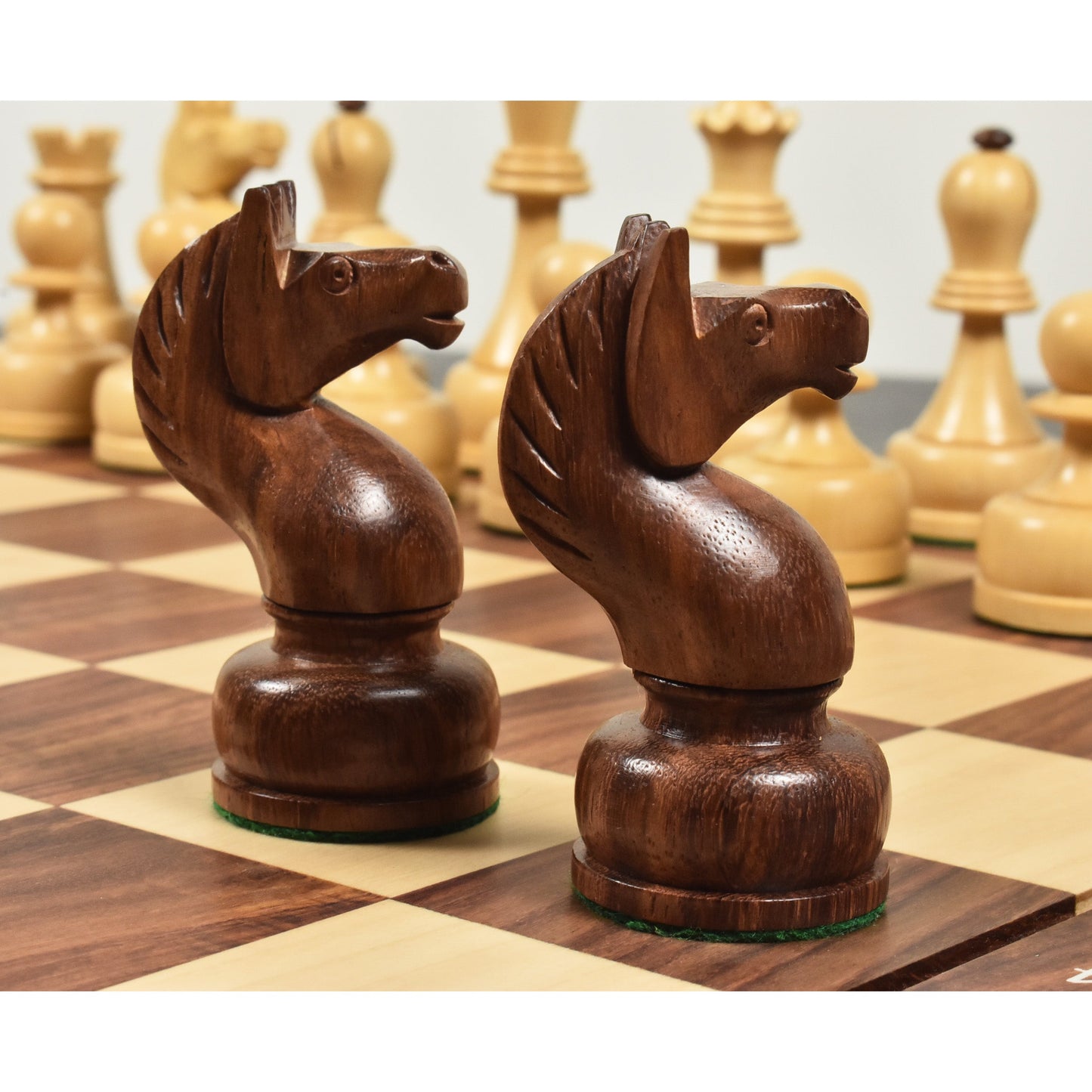 1960's Soviet Championship Tal Chess Set- Chess Pieces Only - Golden Rosewood - 4" King