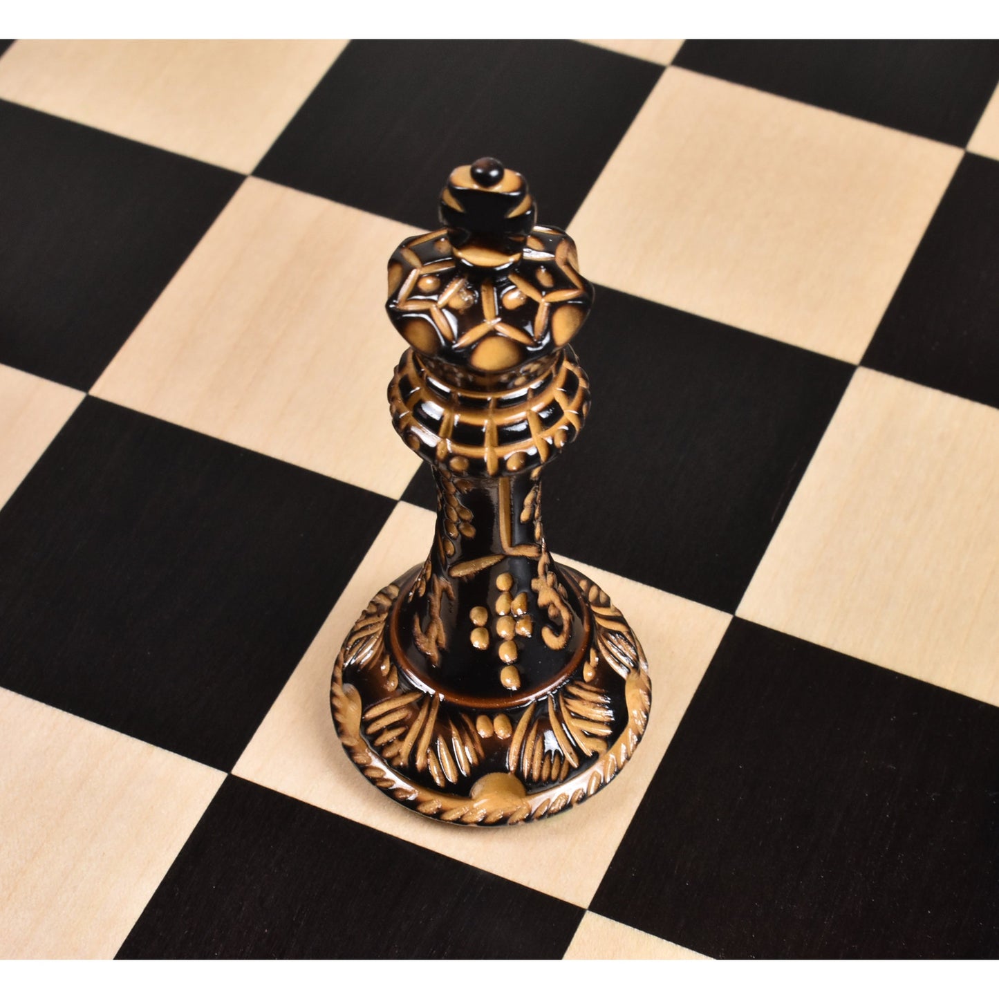 4.2" American Staunton Luxury Chess Set- Chess Pieces Only-Hand Carved Weighted Boxwood