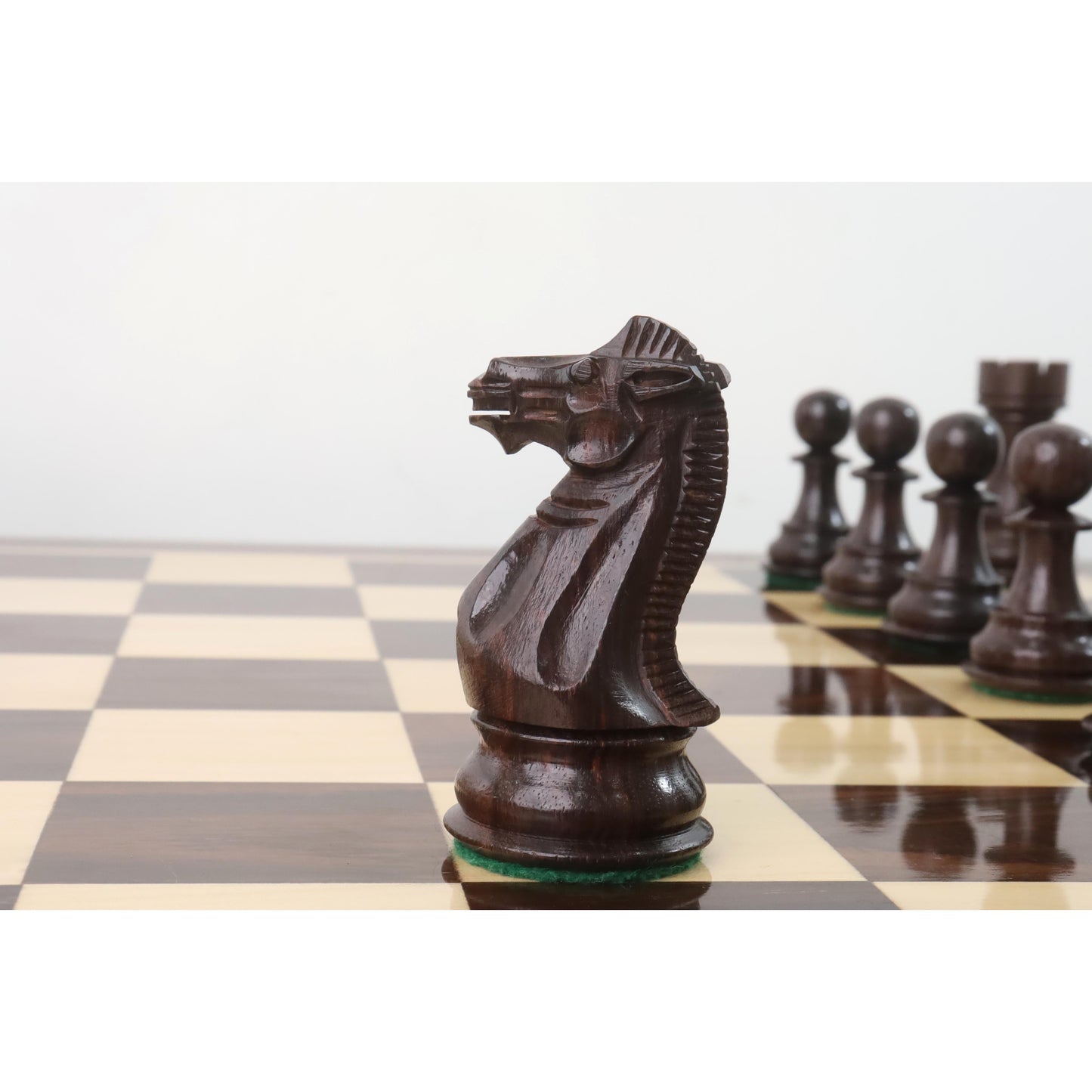 4.1" Pro Staunton Wooden Chess Set- Chess Pieces Only - Weighted Rose wood