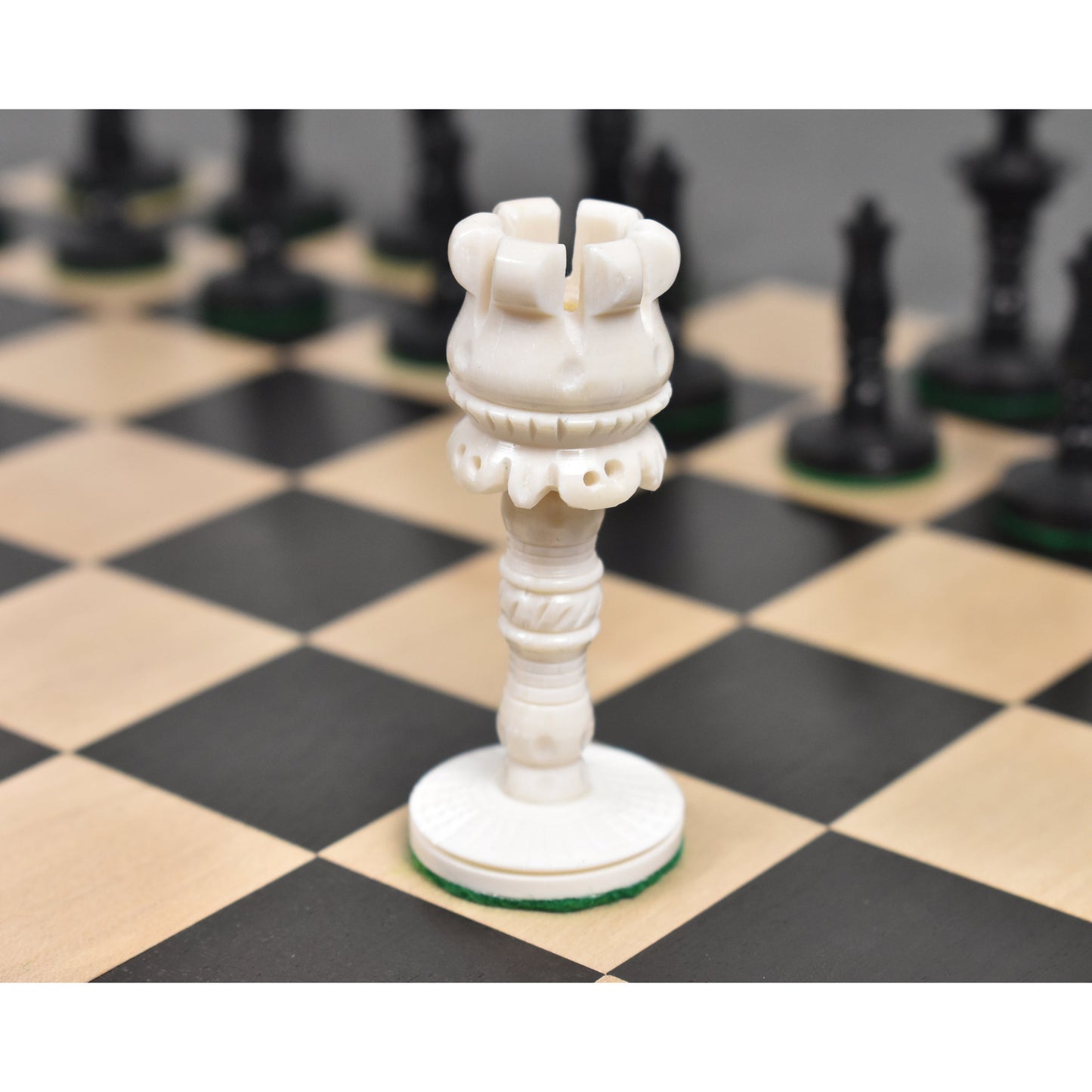 3.6" English Series Pre Staunton Chess Set- Chess Pieces Only - Camel Bone