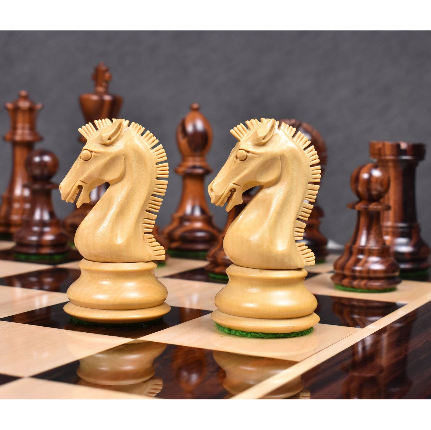 3.9" Craftsman Staunton Chess Set- Chess Pieces Only - Double Weighted Rosewood