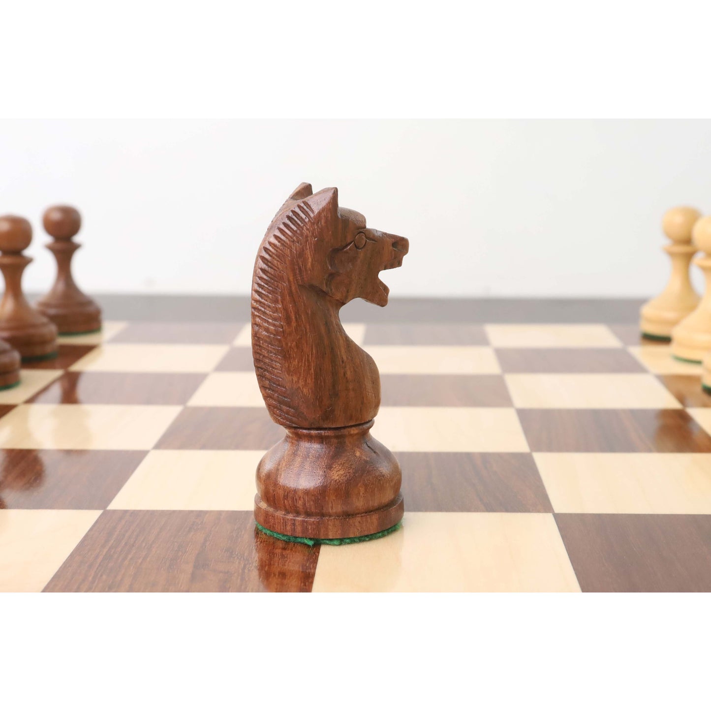 Slightly Imperfect 4.5" Soviet Russian 1960's Chess Set - Chess Pieces Only-Double Weighted Golden Rosewood
