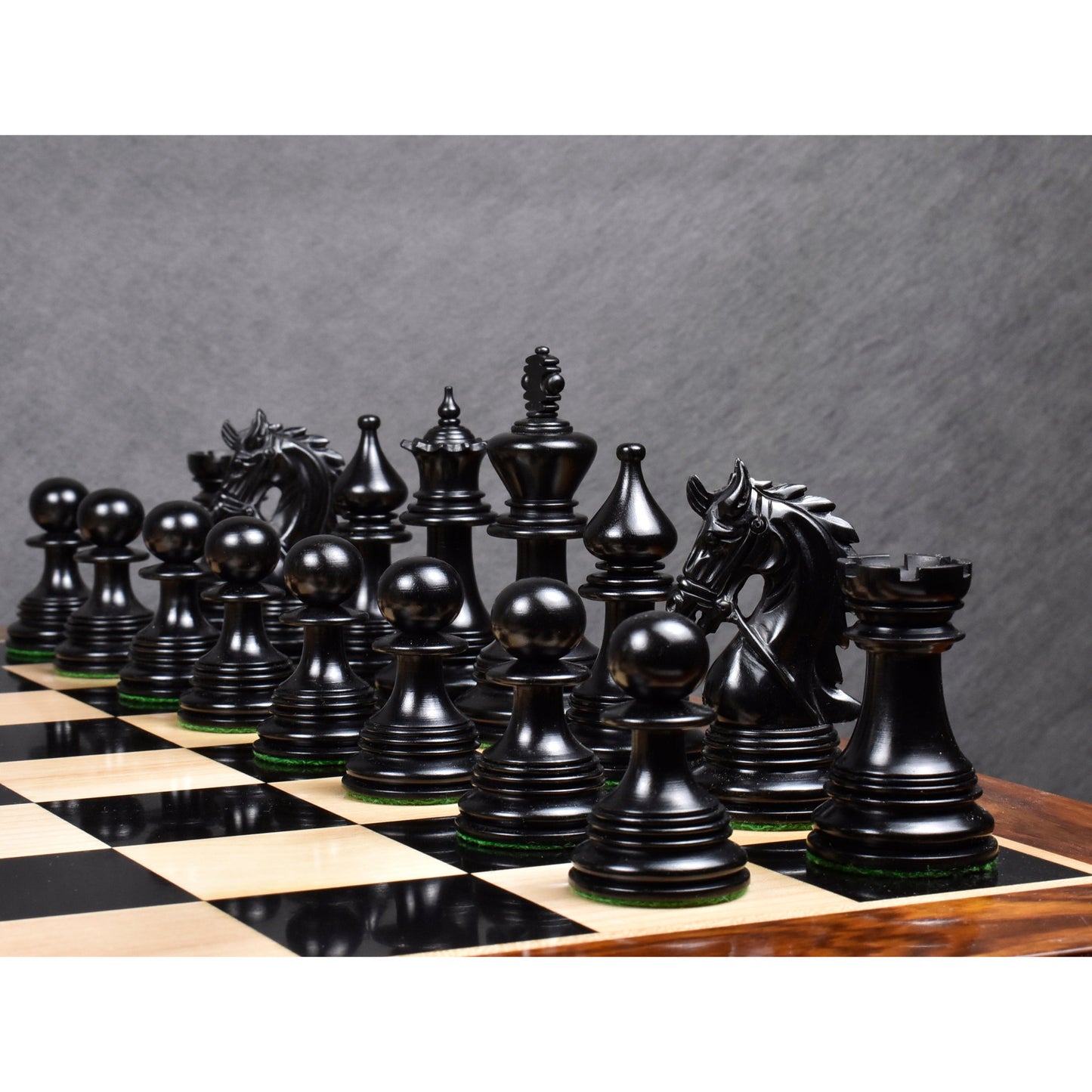 4.3" Napoleon Luxury Staunton Chess Set- Chess Pieces Only - Triple Weighted Ebony Wood