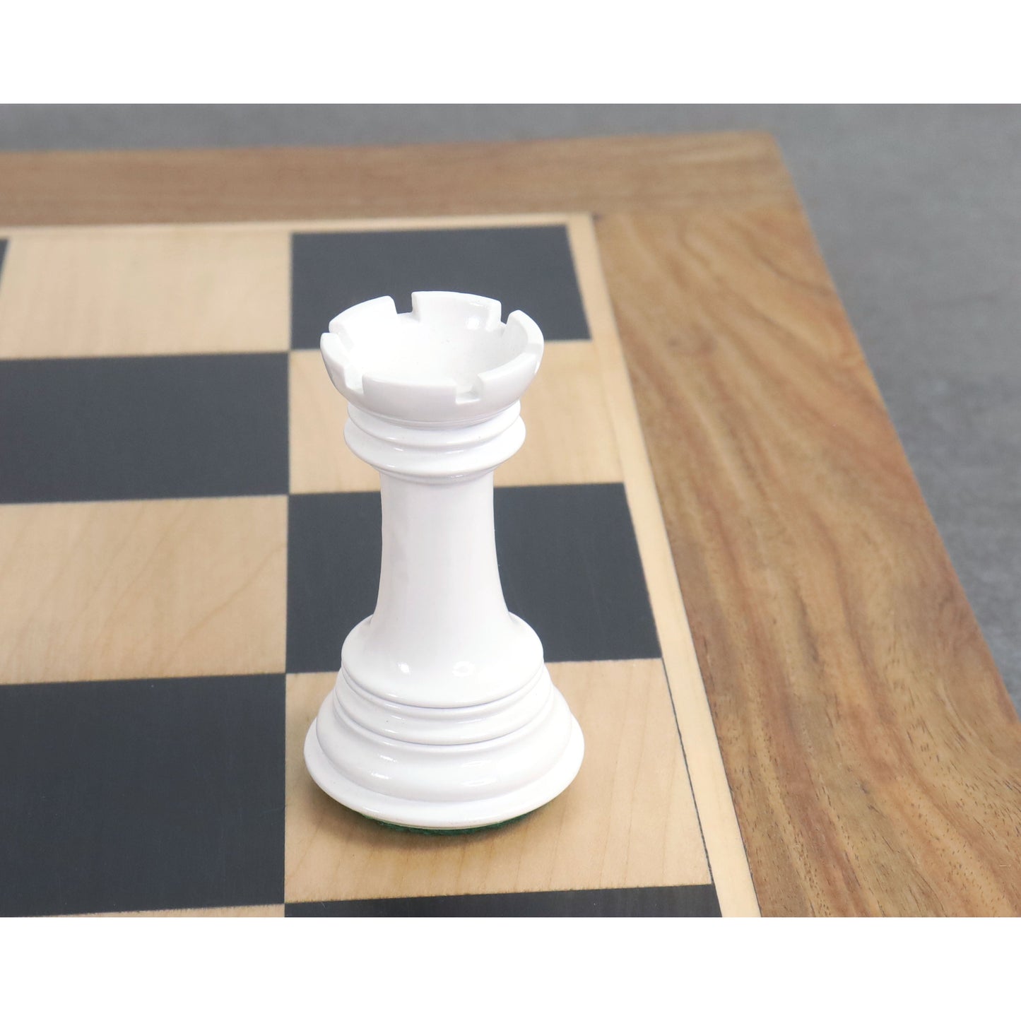 Combo of Mogul Staunton Lacquered Chess Pieces with 23" Large Ebony & Maple Wood Chessboard and Storage Box