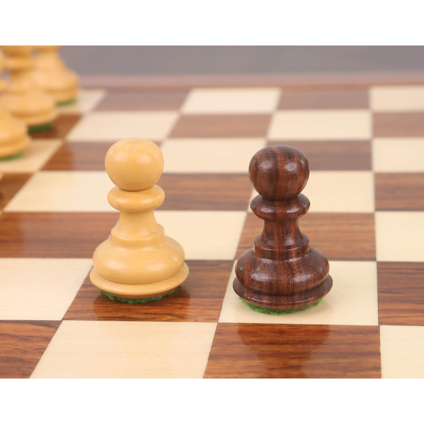Combo of 3.1" Russian Zagreb Chess Set - Pieces in Golden Rosewood with Board and Box