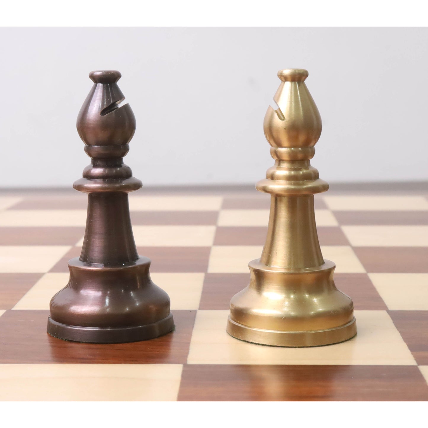 3.2" Pro Staunton Brass Metal Luxury Chess Set - Pieces Only- Antiqued Copper