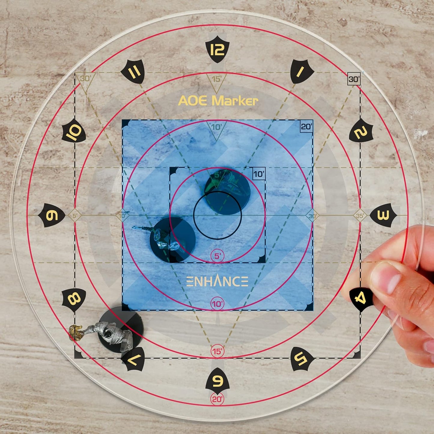 Enhance: Tabletop RPG Area of Effect Damage Marker
