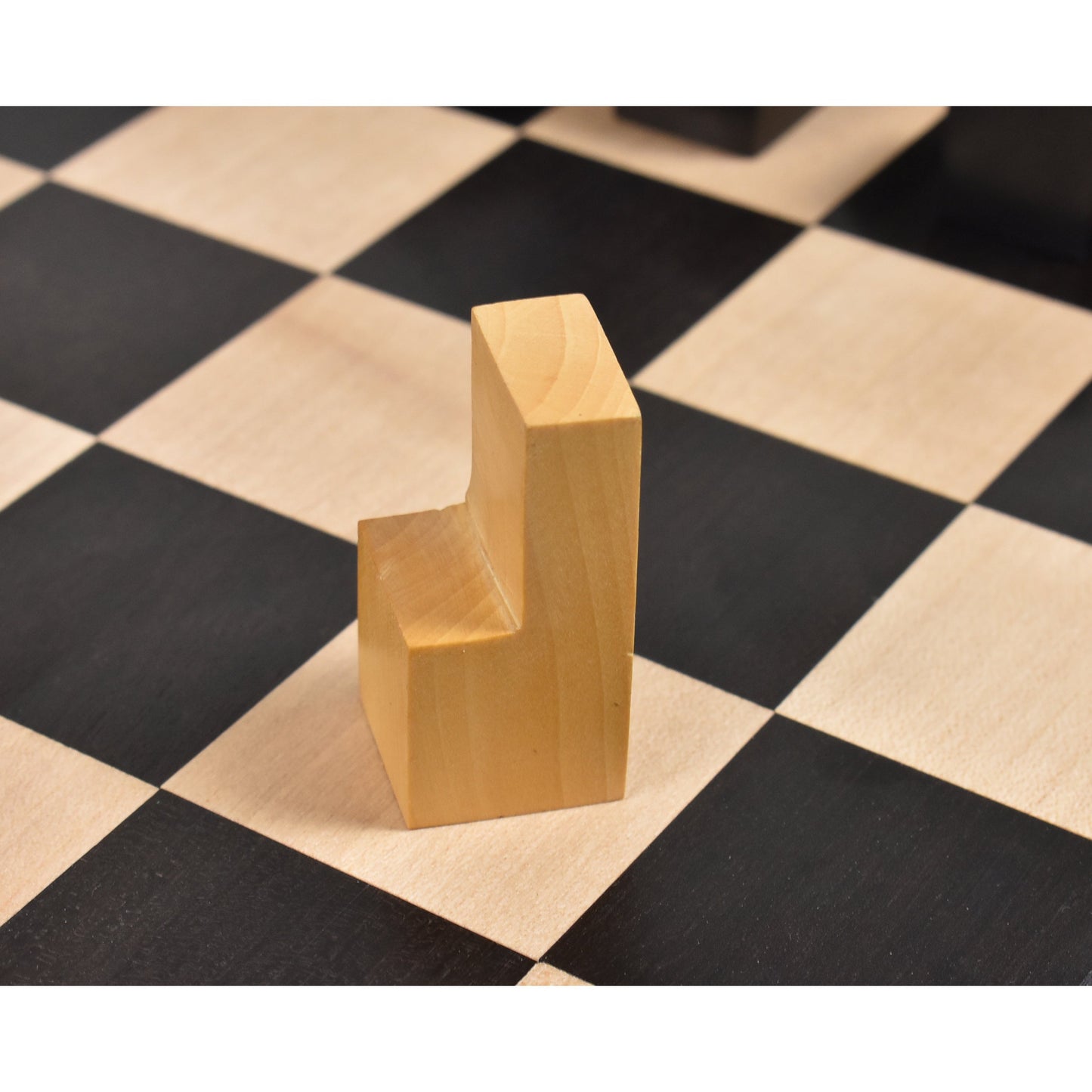 1966 Lanier Graham Chess pieces set in Ebonised Box & Ebony Wood Board-2.7" King