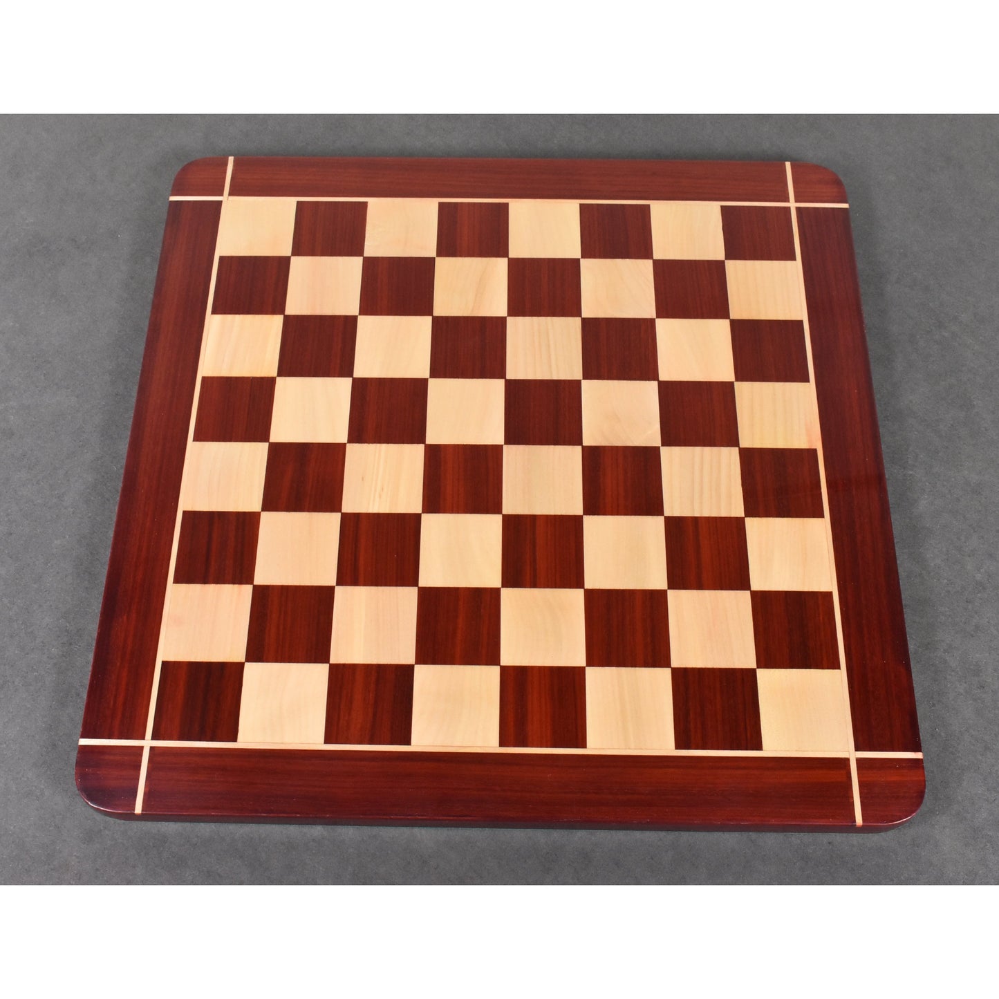 23" Bud Rosewood & Maple Wood Signature Wooden Chessboard with 60 mm Square