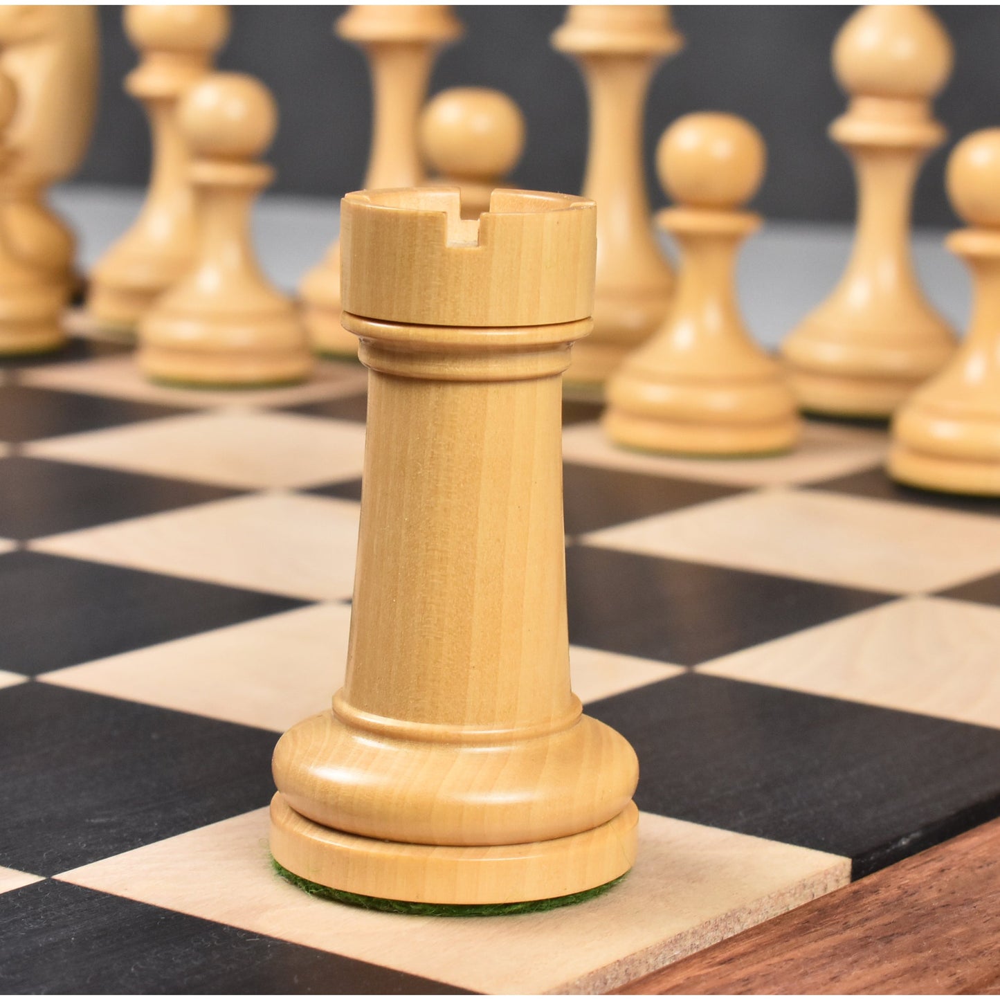 4.5" Circa 1960's Soviet Russian Chess Set- Chess Pieces Only-Double Weighted Boxwood