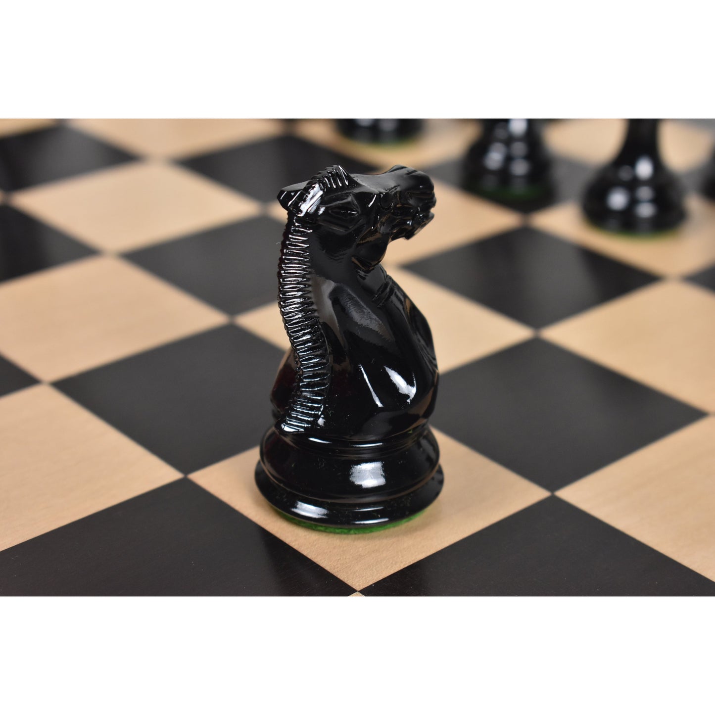 4.1" Pro Staunton Weighted Red & Black Painted Wooden Chess Set- Chess Pieces Only