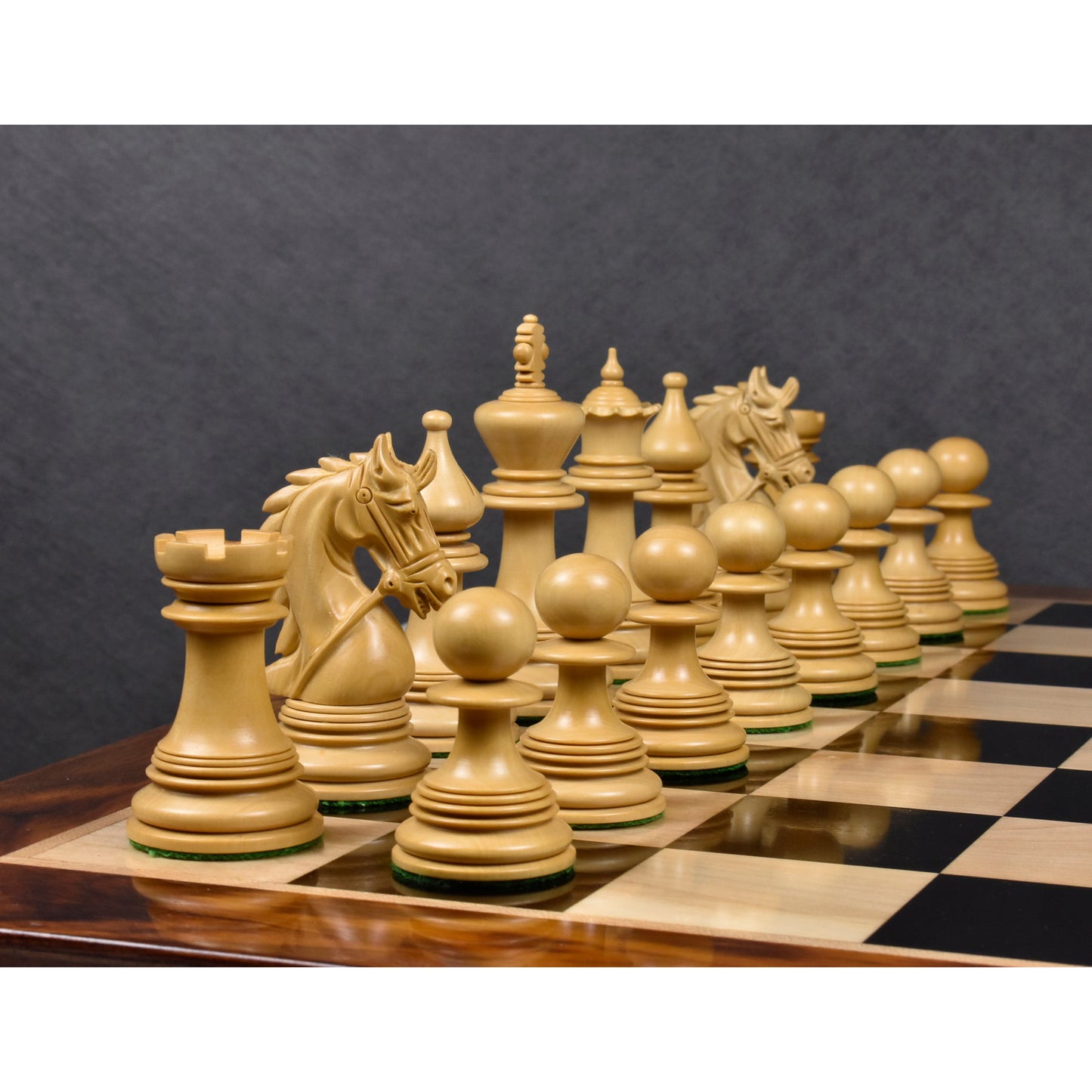 4.3" Napoleon Luxury Staunton Chess Set- Chess Pieces Only - Triple Weighted Ebony Wood