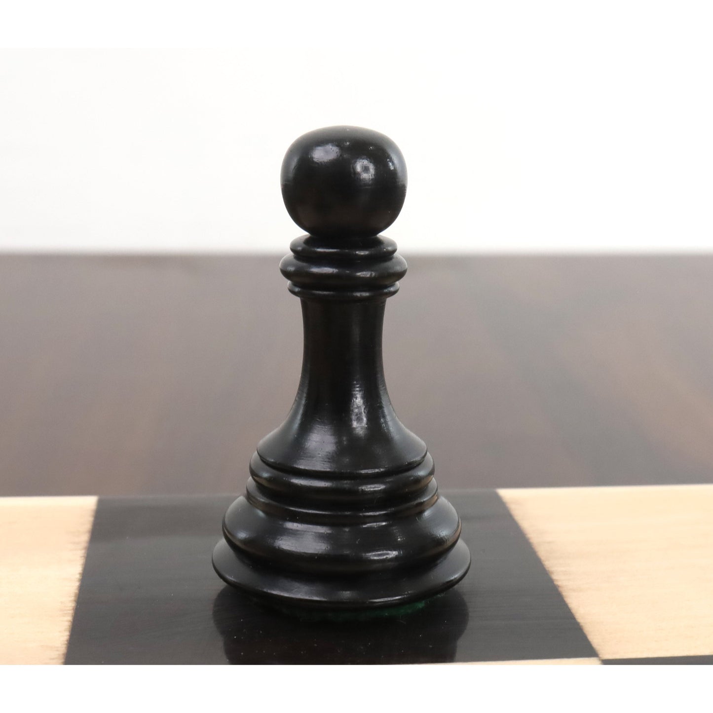 3.9" New Columbian Staunton Chess Set- Chess Pieces Only - Ebony Wood - Double Weighted