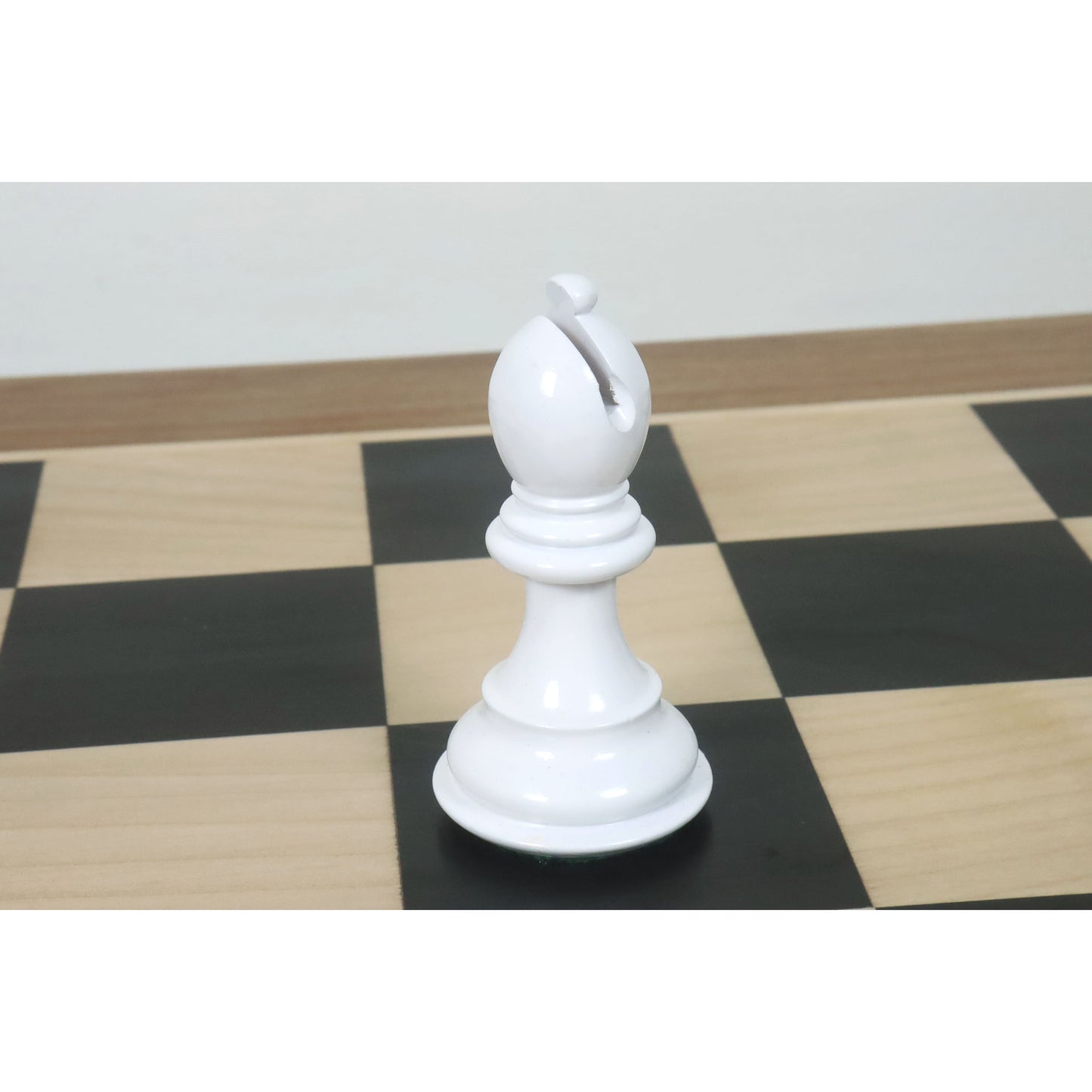 4.1" Pro Staunton Black & White Lacquered Wooden Chess Set- Chess Pieces Only