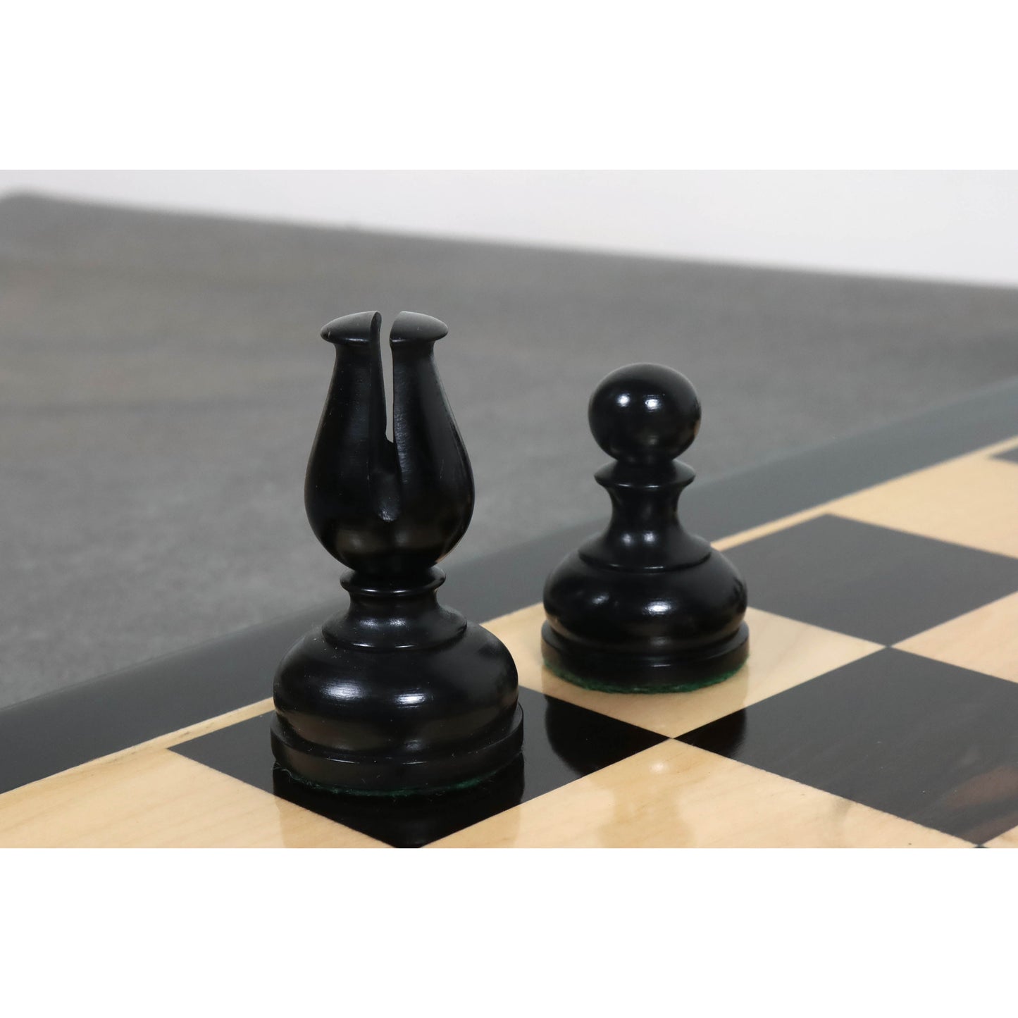 Slightly Imperfect 3.1" Library Series Staunton Chess Set - Chess Pieces Only - Weighted Ebonised Boxwood