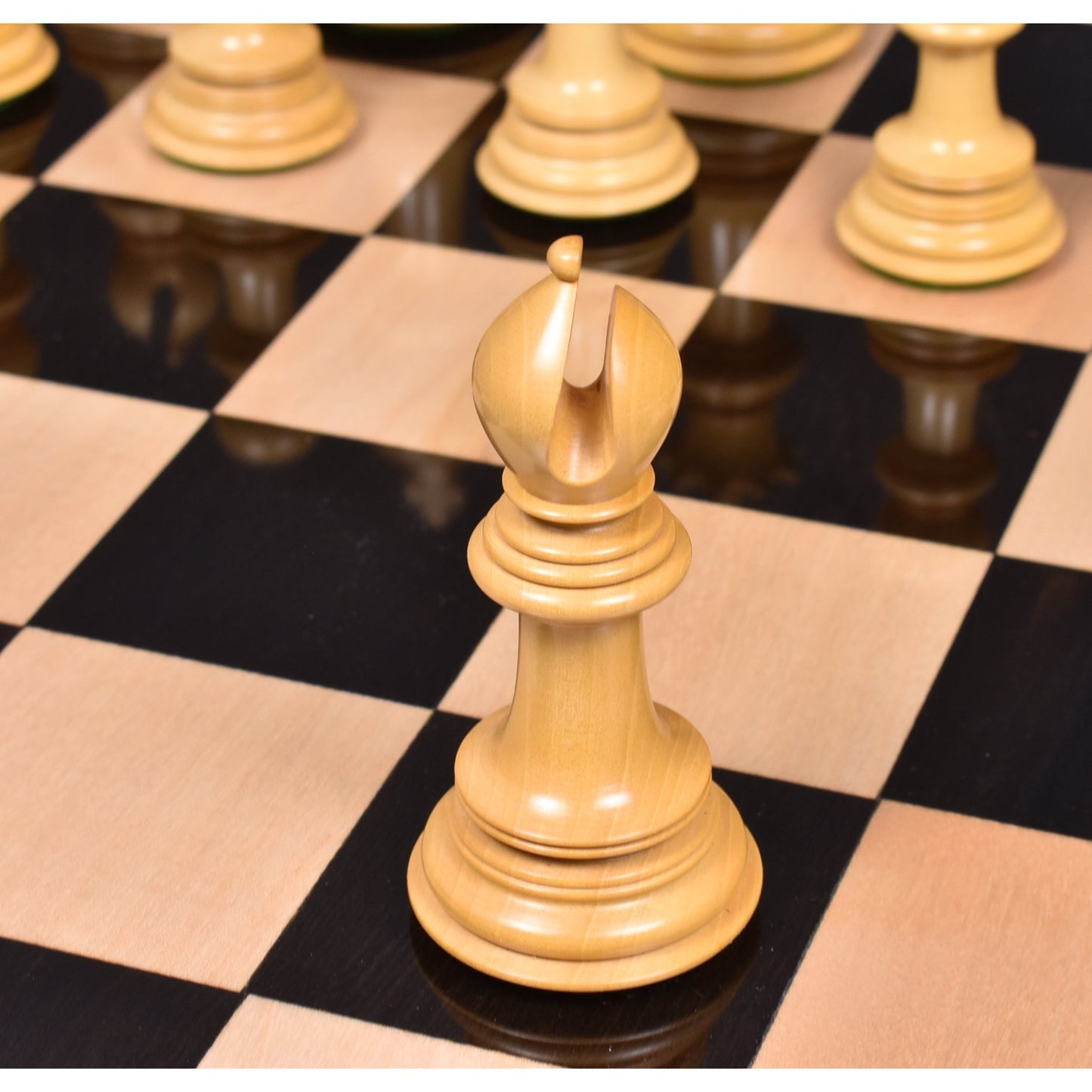 4.6" Mogul Staunton Luxury Chess Set- Chess Pieces Only - Triple Weighted Ebony Wood