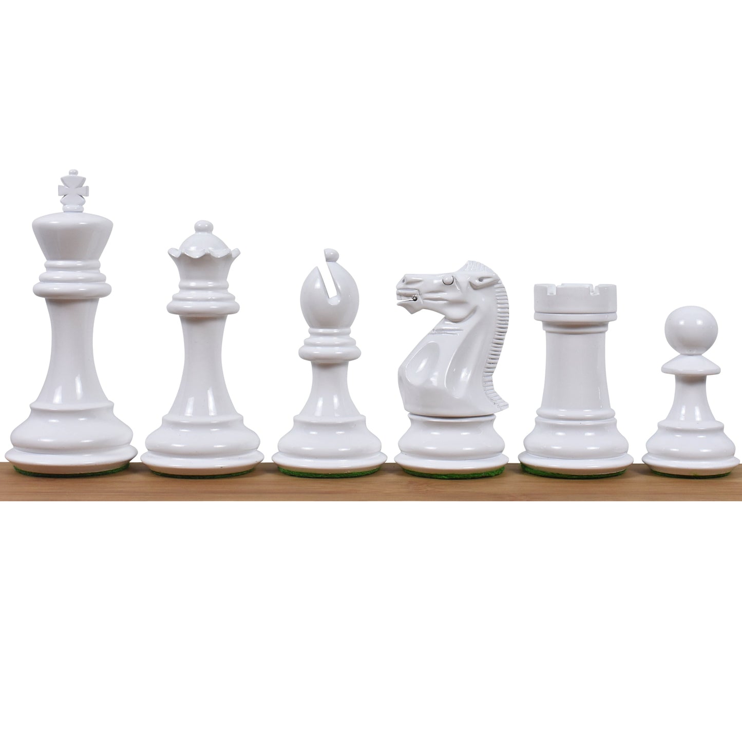 4.1" Pro Staunton Weighted Red & White Painted Wooden Chess Set- Chess Pieces Only - 4 queens