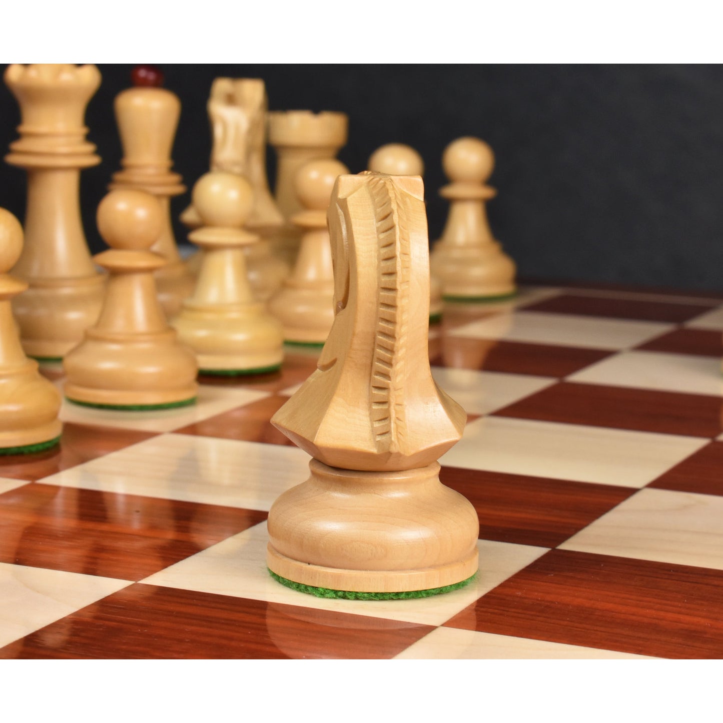 1970s' Dubrovnik Chess Set- Chess Pieces Only-Triple Weighted Bud Rosewood- 3.8" King