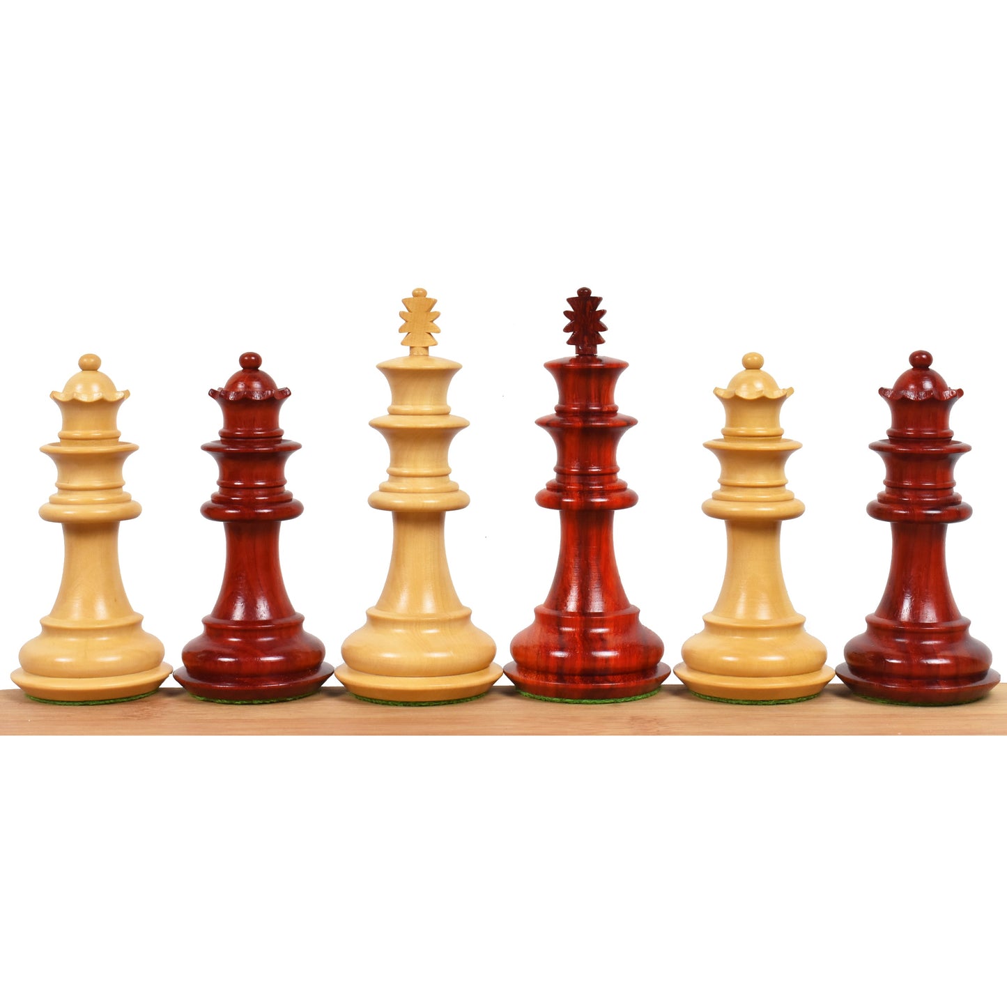 4.2" Supreme Staunton Luxury Chess Set- Chess Pieces Only - Weighted Bud Rose Wood