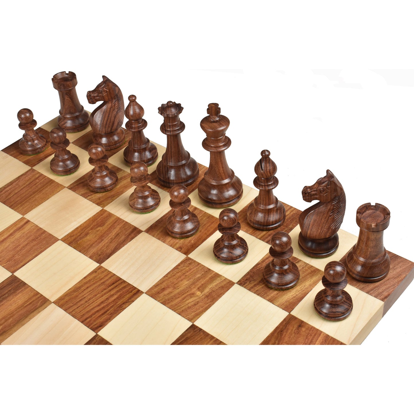 1920's German Collectors' Chess Set- Chess Pieces Only- Golden Rosewood - 4.1"