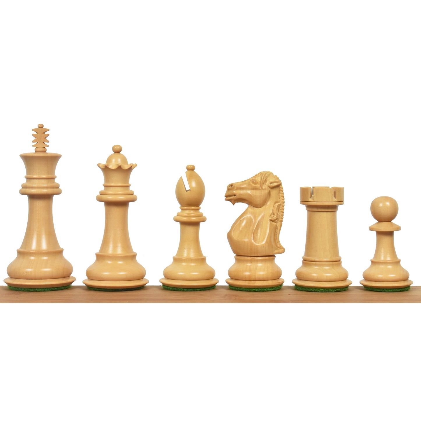 3.9" Royal Knight Staunton Chess Set- Chess Pieces Only- Triple Weighted Bud Rose Wood