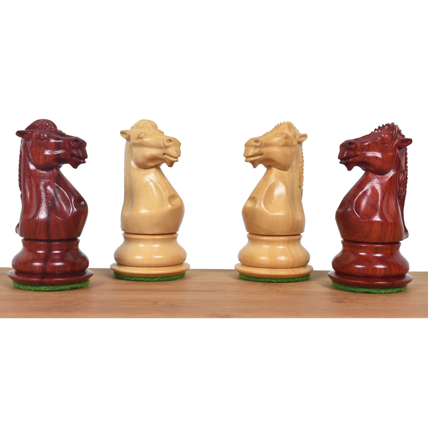 3.9" Royal Knight Staunton Chess Set- Chess Pieces Only- Triple Weighted Bud Rose Wood