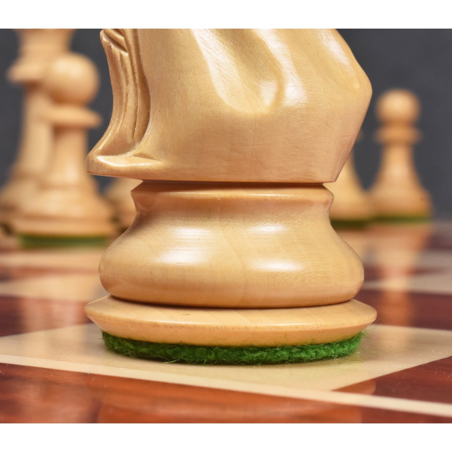 3.9" Royal Knight Staunton Chess Set- Chess Pieces Only- Triple Weighted Bud Rose Wood