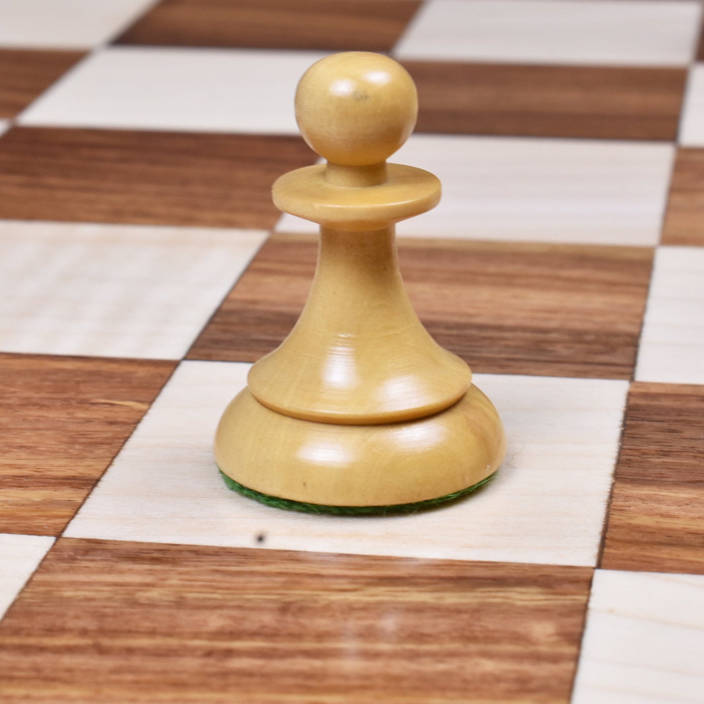 1950's Soviet Latvian Reproduced Chess Set- Chess Pieces Only- Ebonised Boxwood - 4"